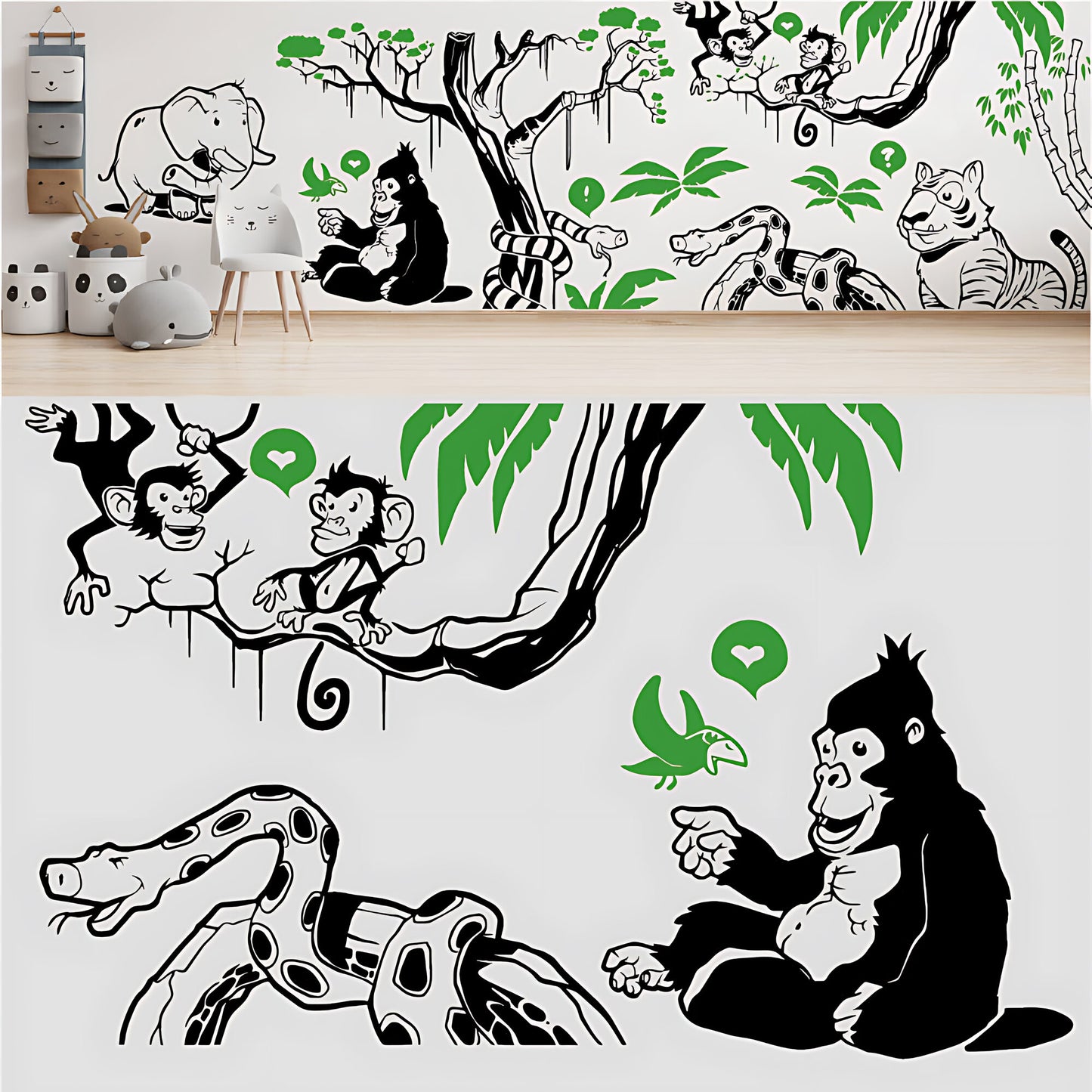 In the Jungle Complete Wall Mural - Nursery Sticker