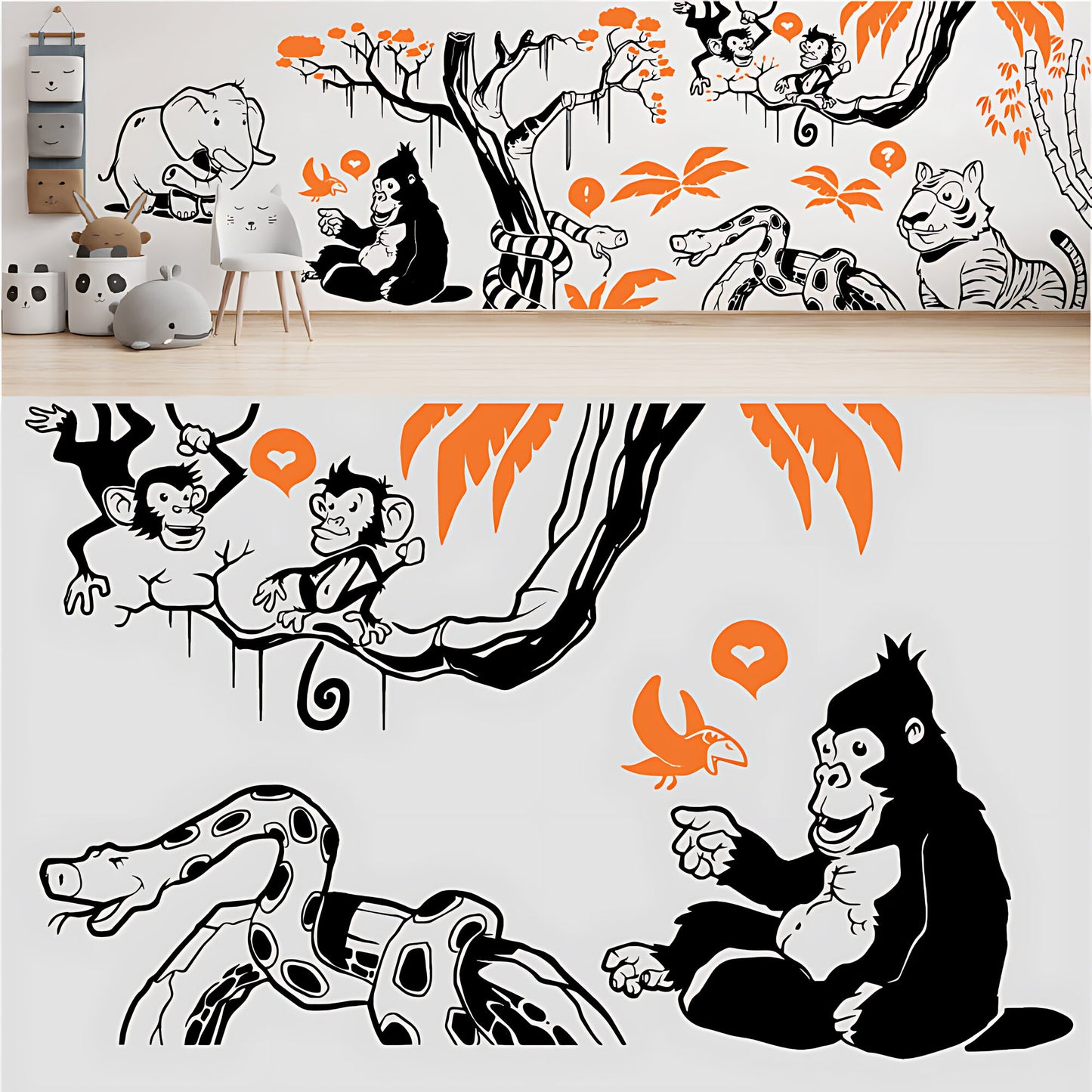 In the Jungle Complete Wall Mural - Nursery Sticker