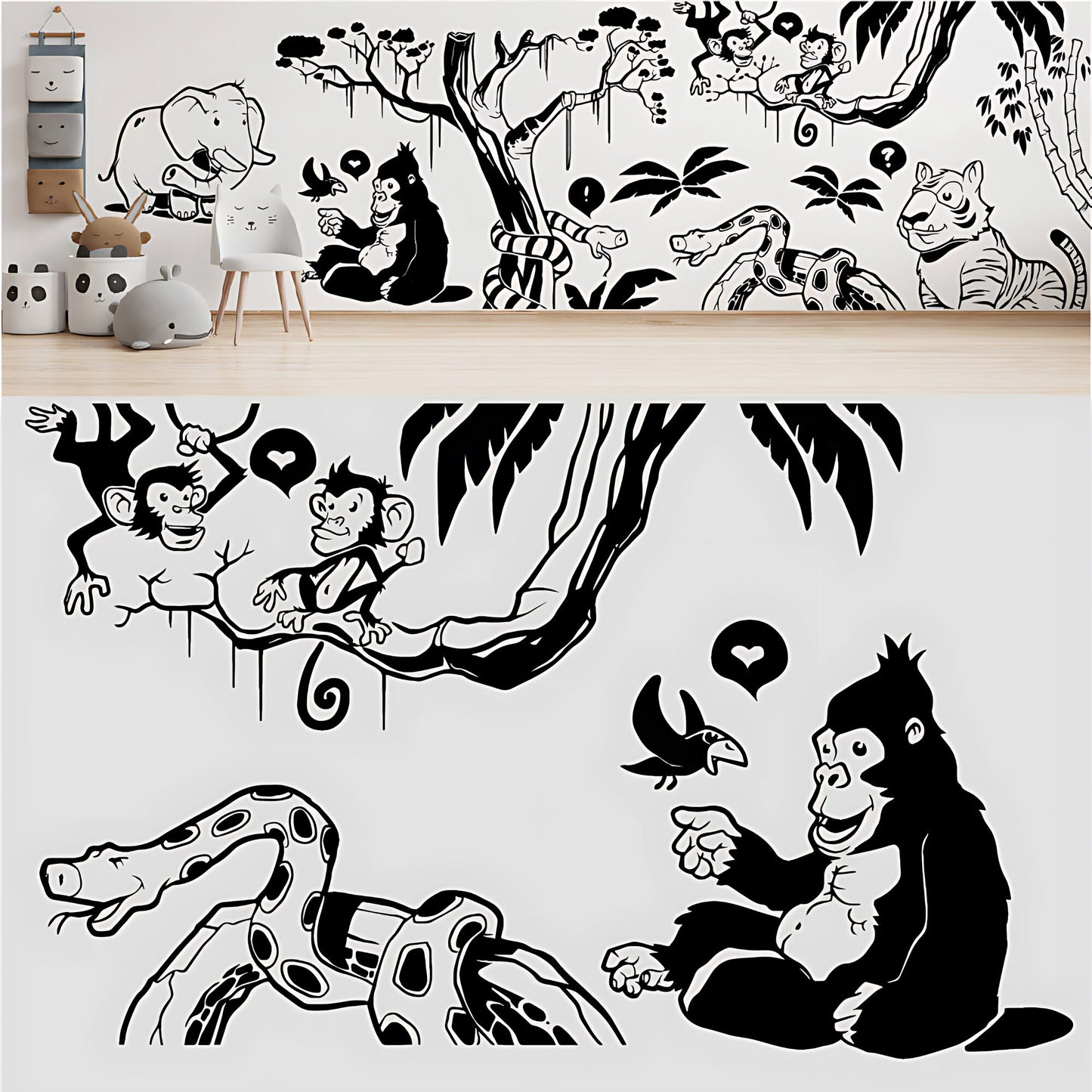 In the Jungle Complete Wall Mural - Nursery Sticker