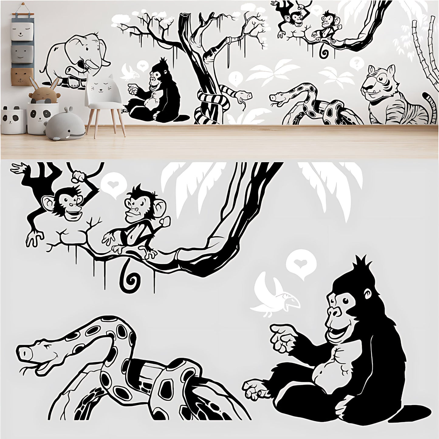 In the Jungle Complete Wall Mural - Nursery Sticker