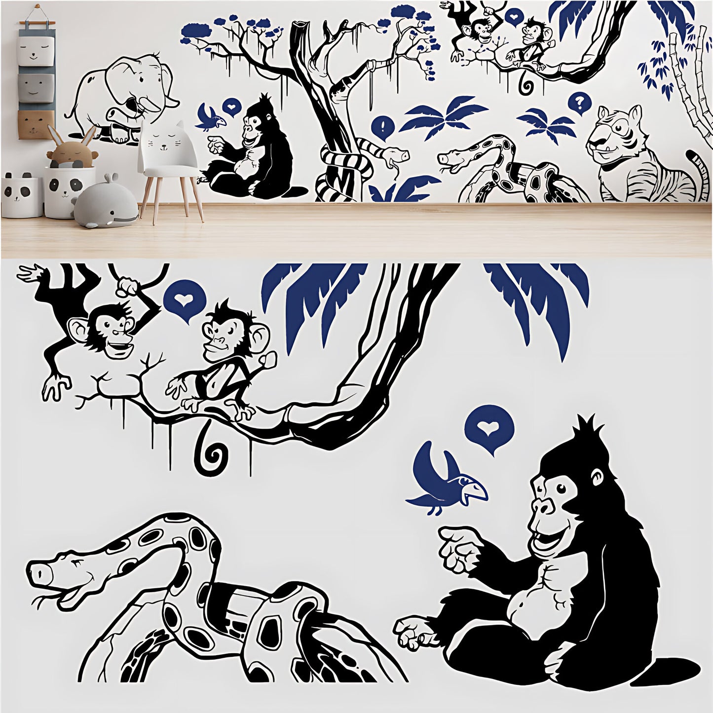 In the Jungle Complete Wall Mural - Nursery Sticker
