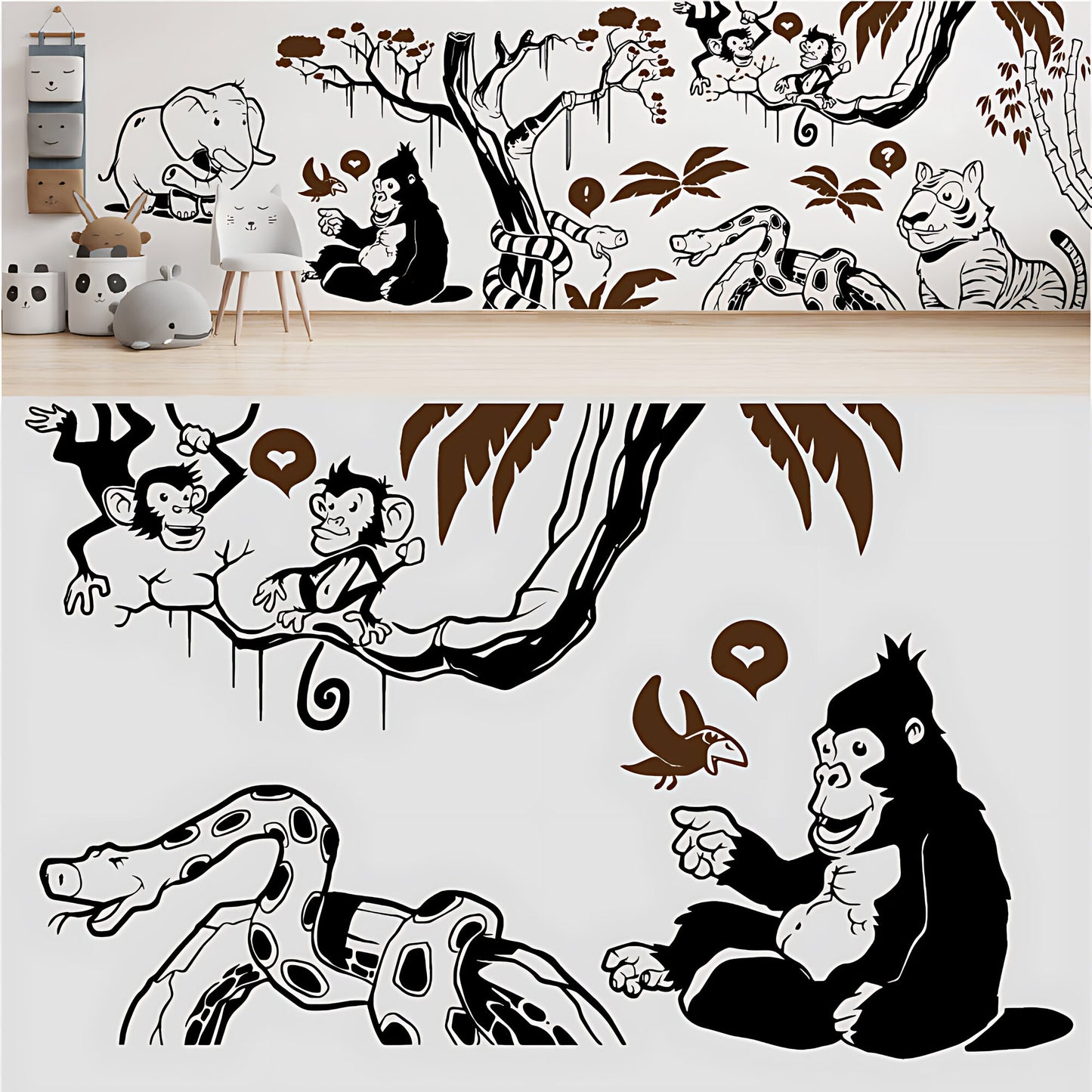 In the Jungle Complete Wall Mural - Nursery Sticker