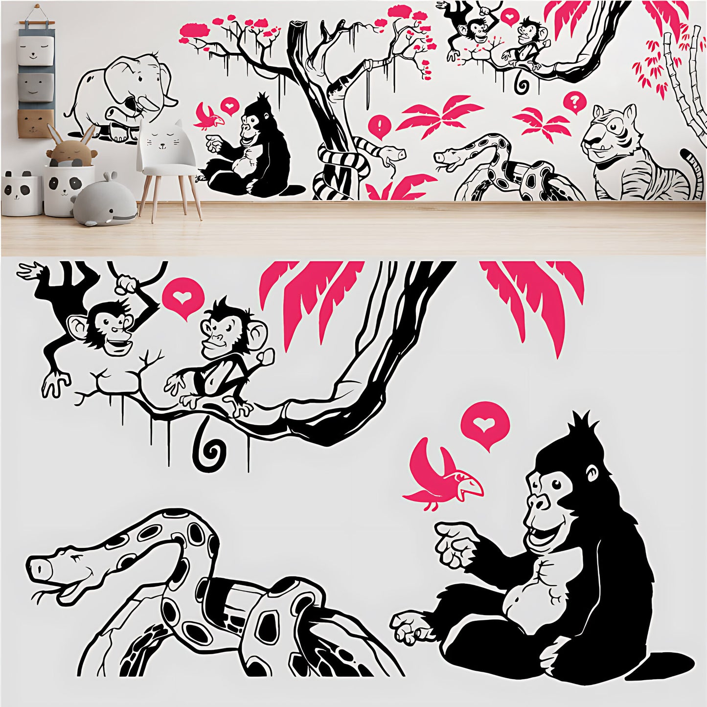 In the Jungle Complete Wall Mural - Nursery Sticker