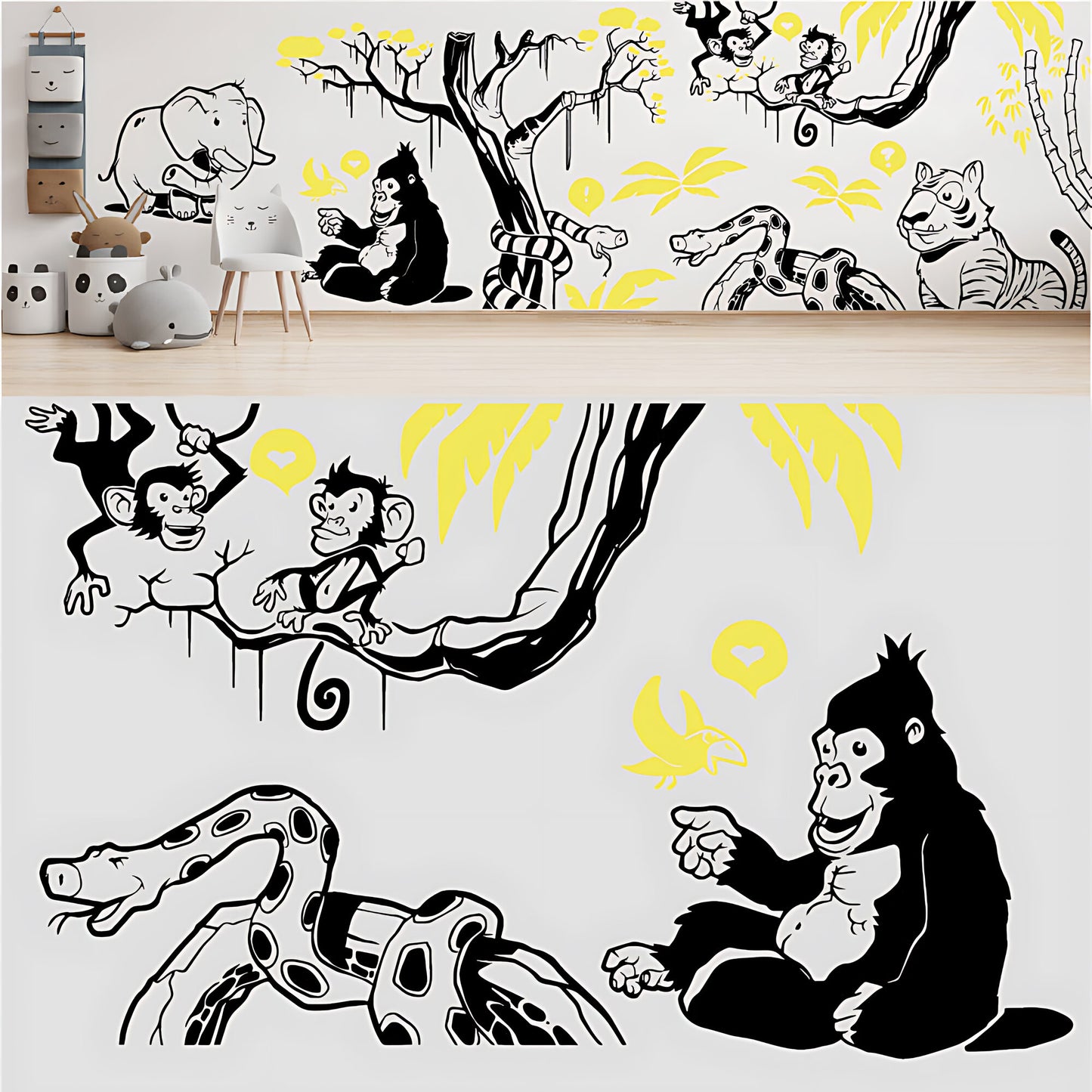 In the Jungle Complete Wall Mural - Nursery Sticker