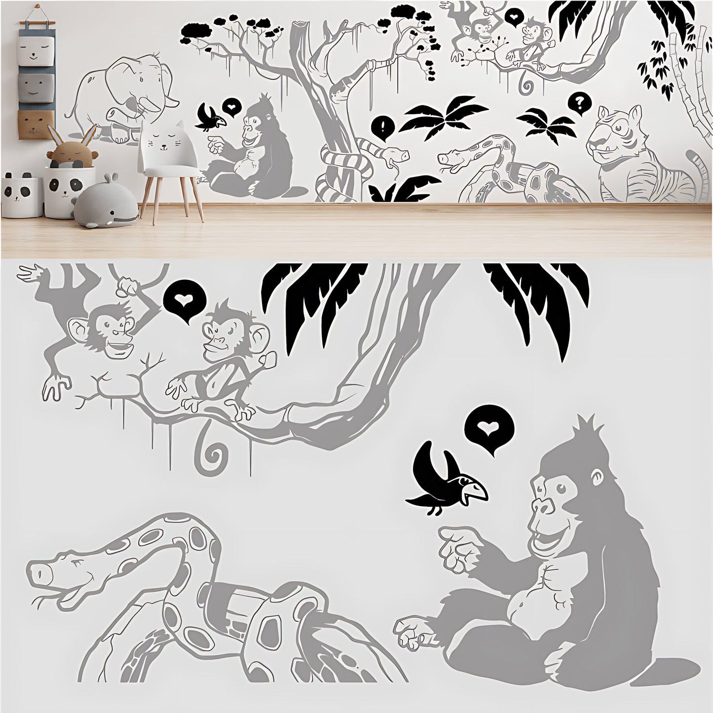 In the Jungle Complete Wall Mural - Nursery Sticker