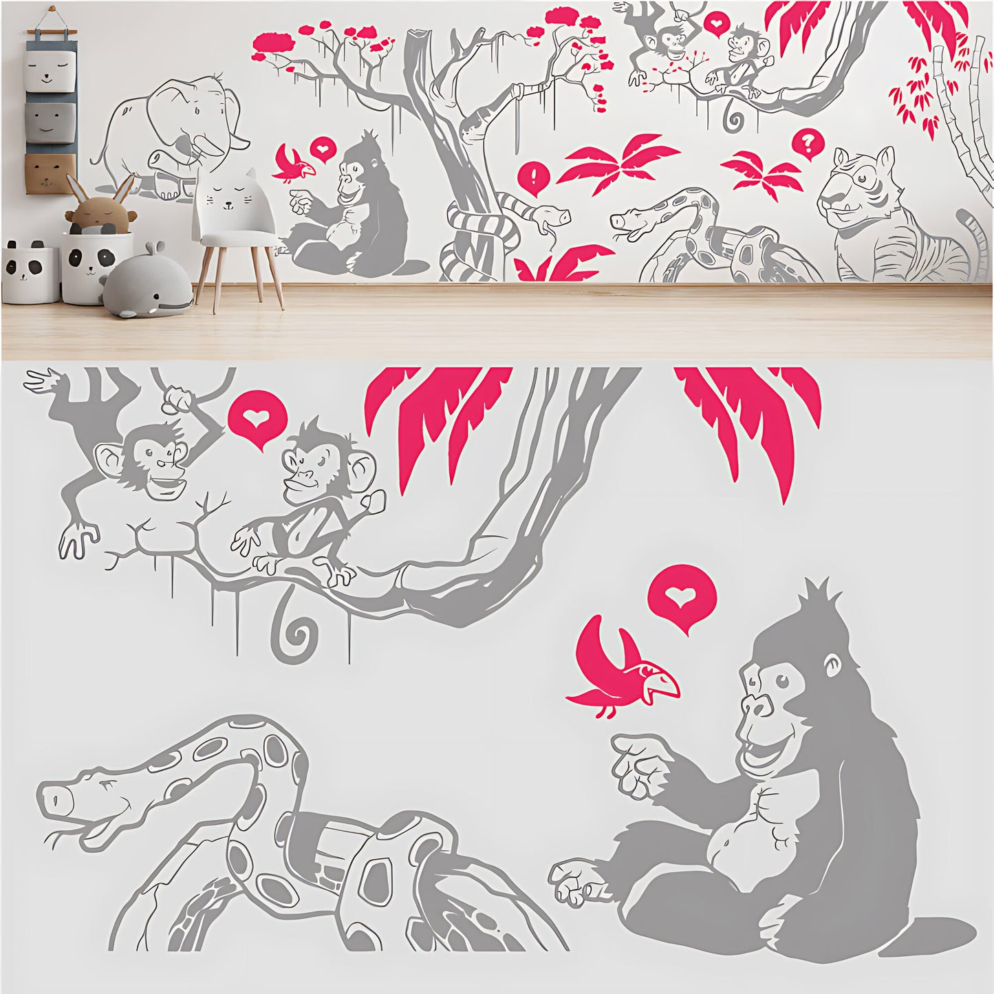 In the Jungle Complete Wall Mural - Nursery Sticker