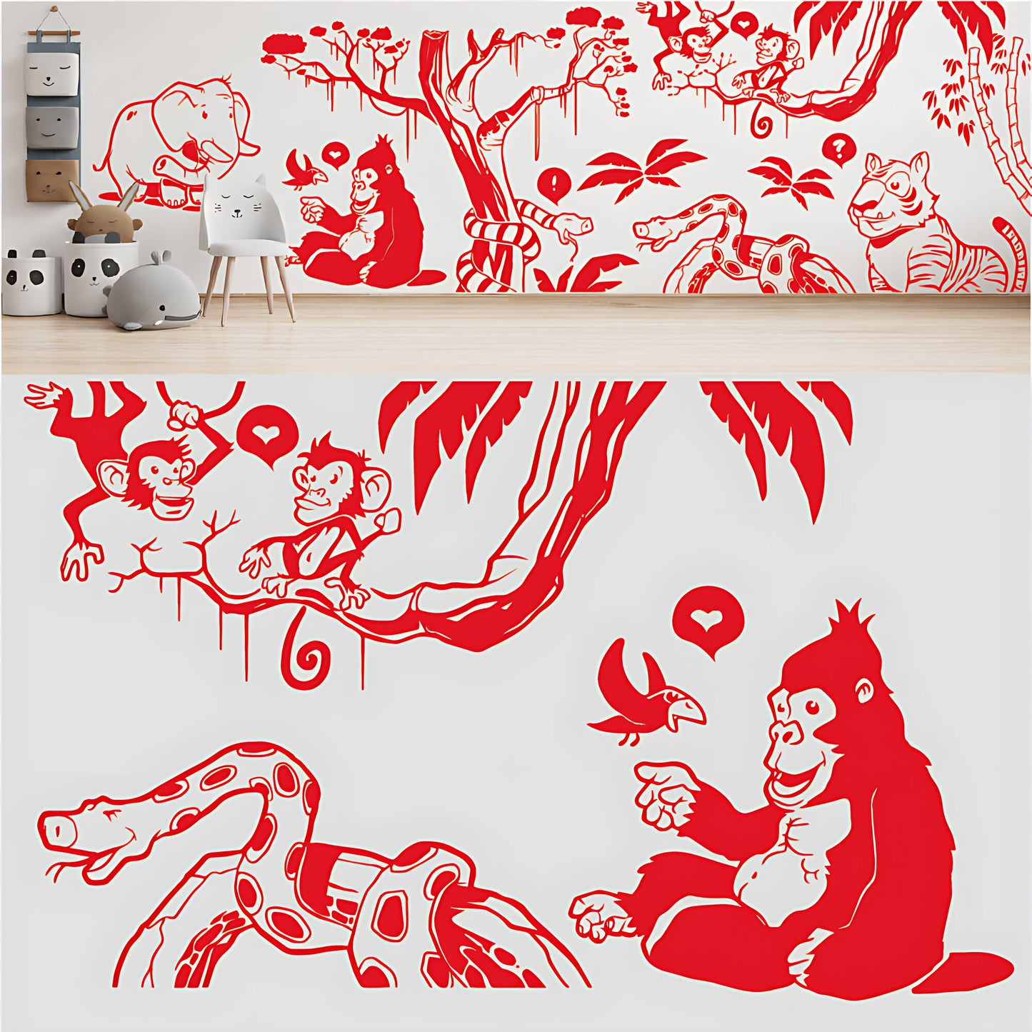 In the Jungle Complete Wall Mural - Nursery Sticker