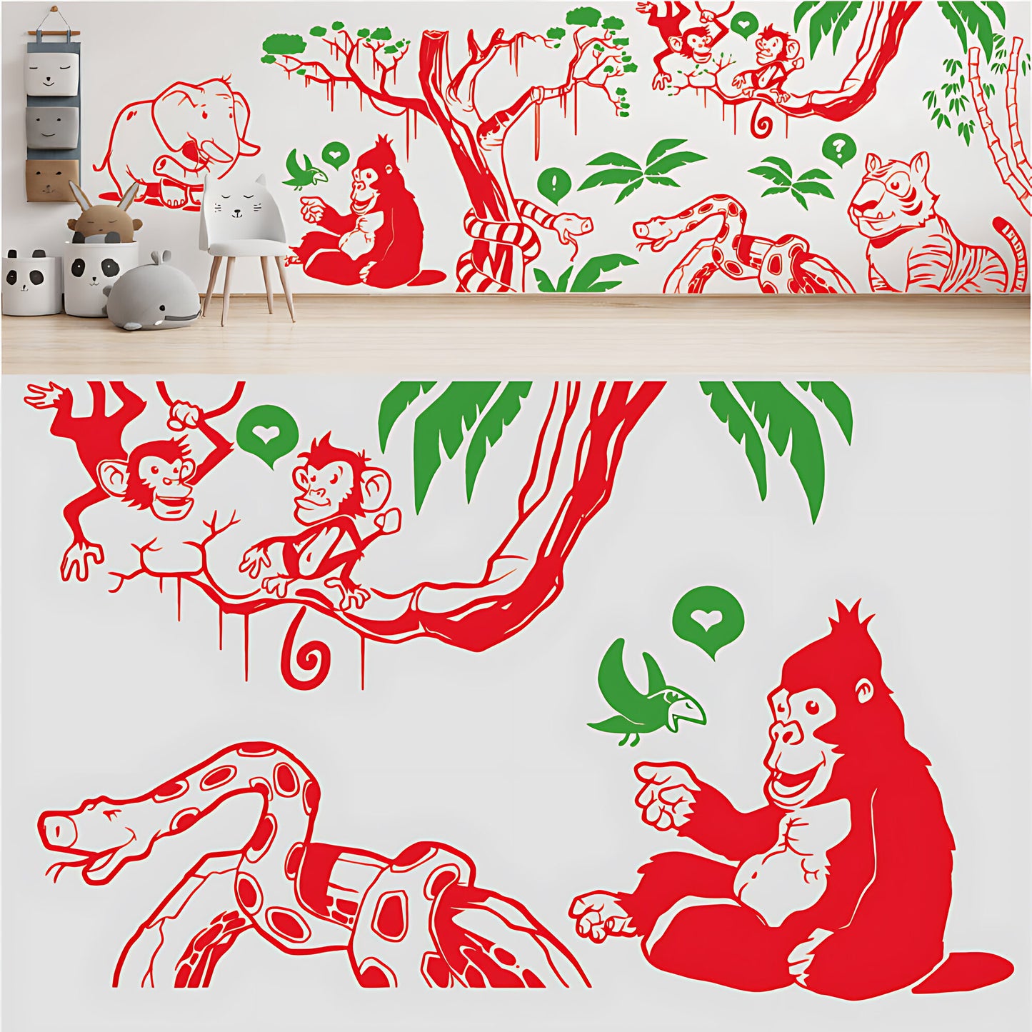 In the Jungle Complete Wall Mural - Nursery Sticker