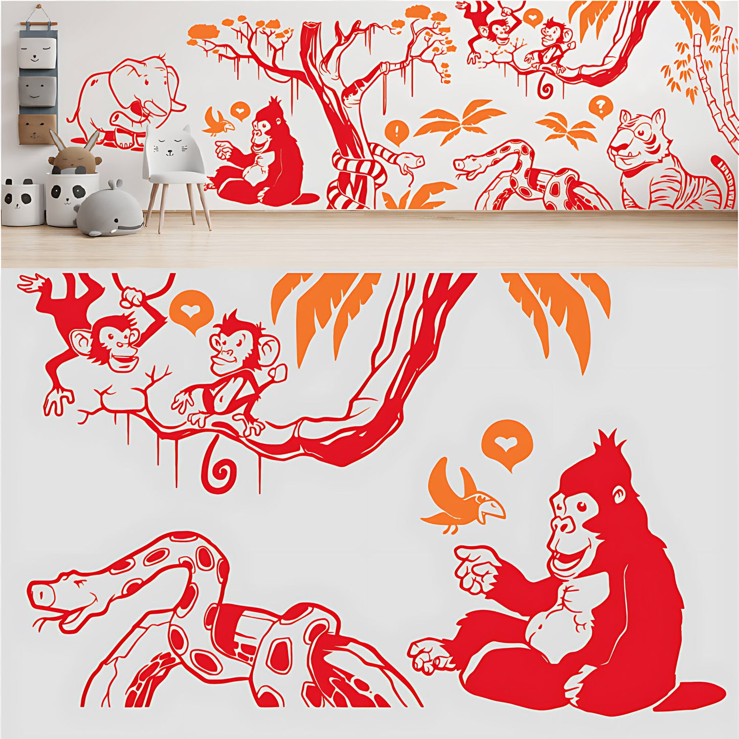In the Jungle Complete Wall Mural - Nursery Sticker