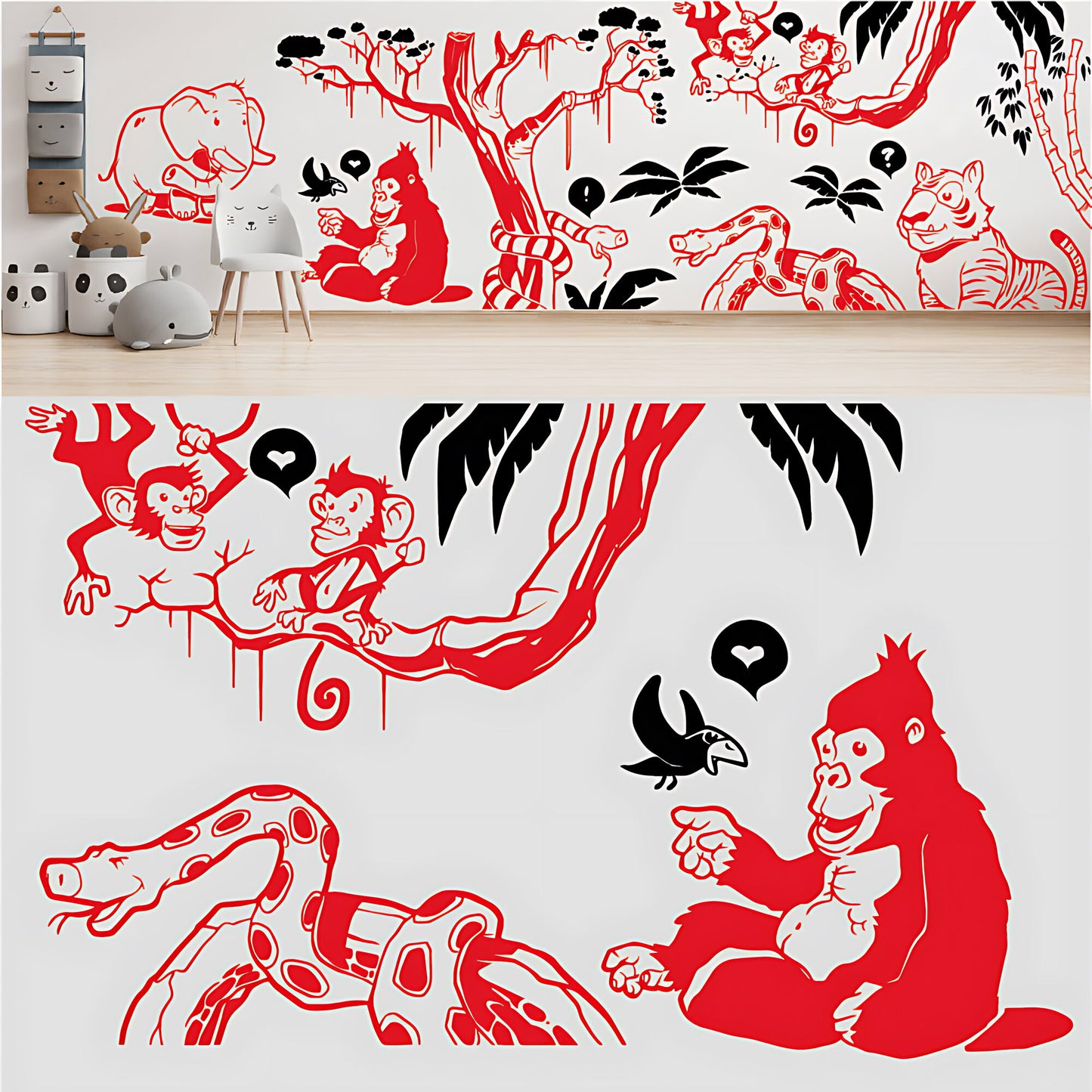 In the Jungle Complete Wall Mural - Nursery Sticker