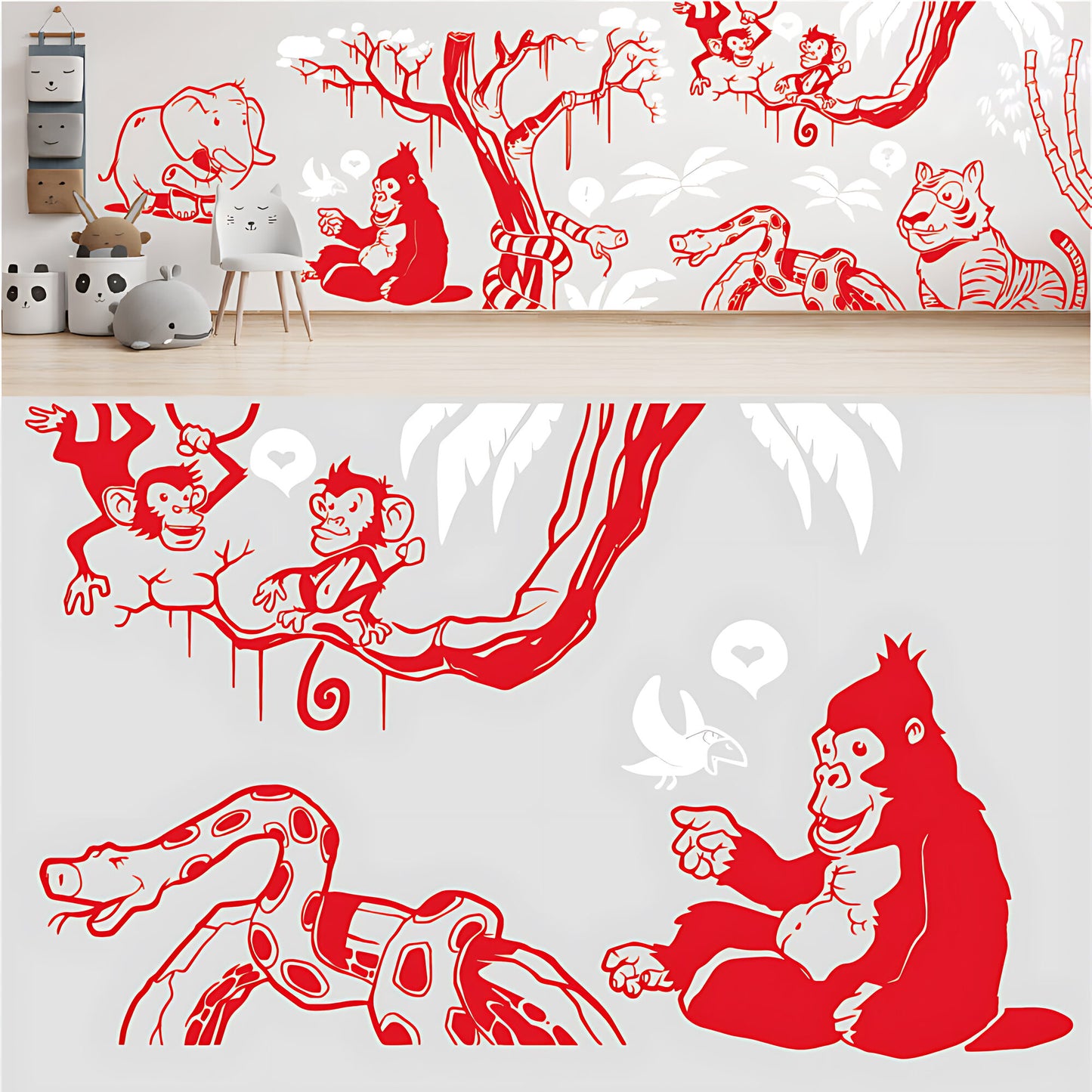 In the Jungle Complete Wall Mural - Nursery Sticker