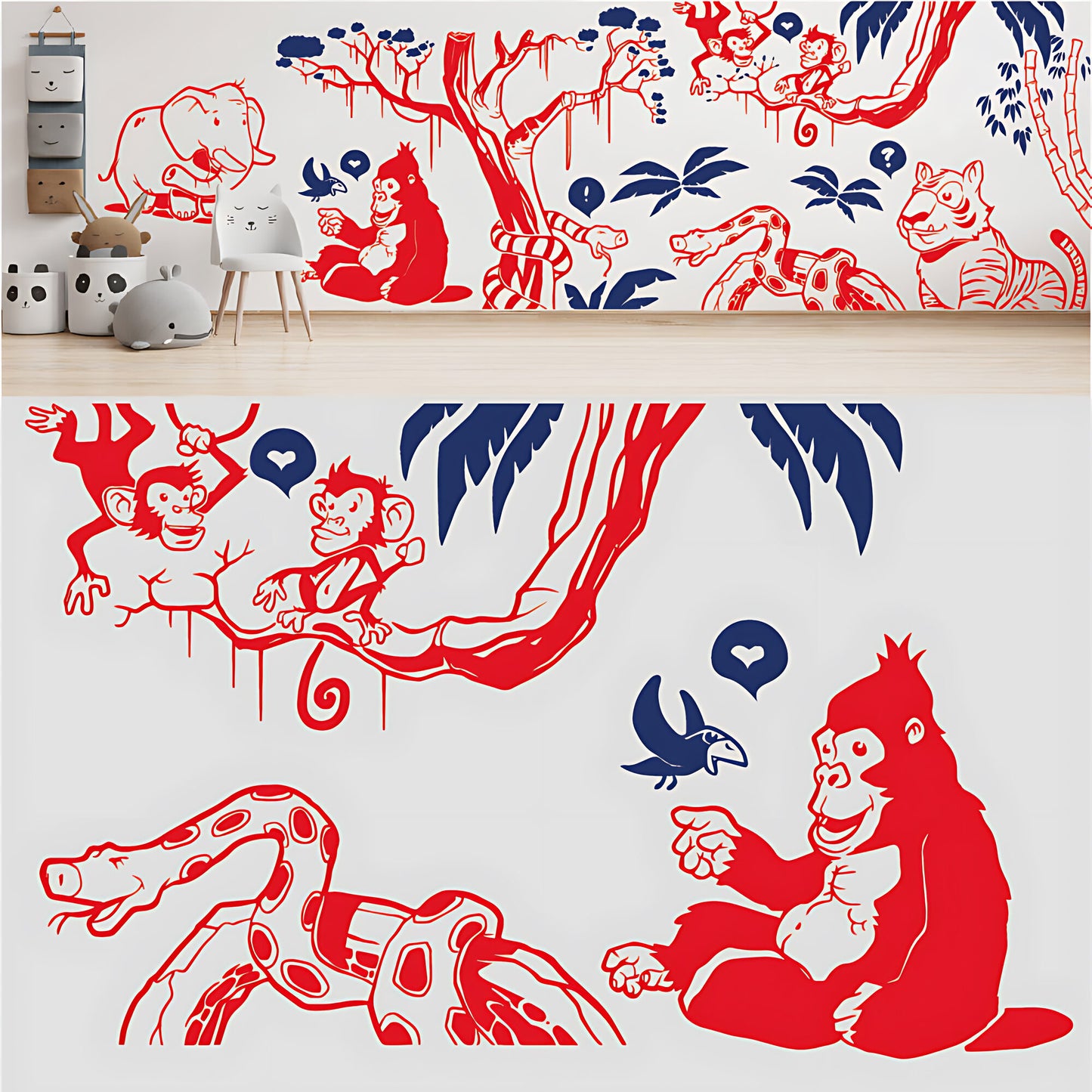 In the Jungle Complete Wall Mural - Nursery Sticker
