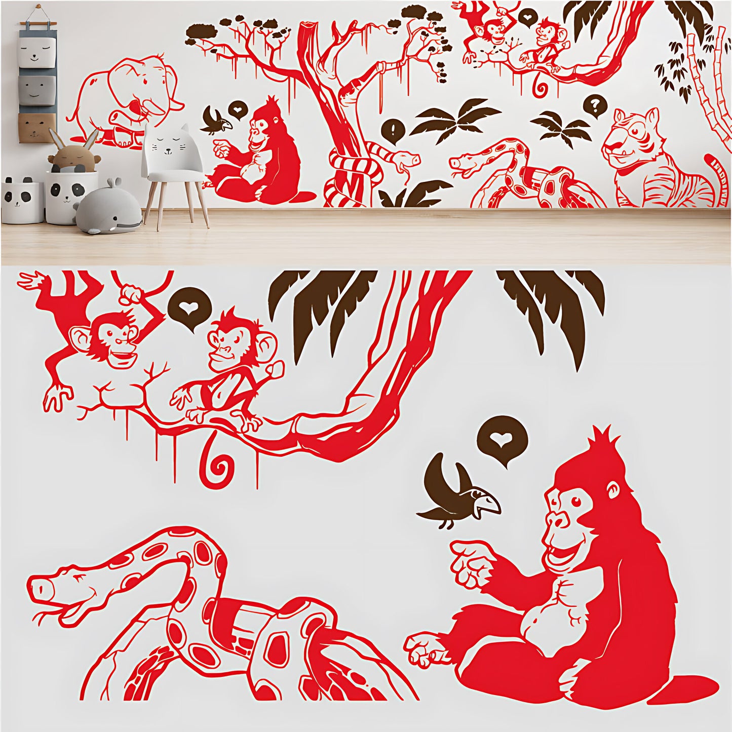 In the Jungle Complete Wall Mural - Nursery Sticker