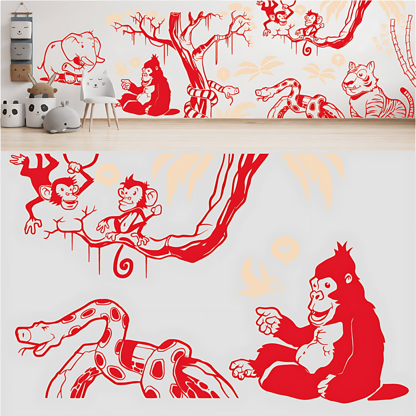 In the Jungle Complete Wall Mural - Nursery Sticker