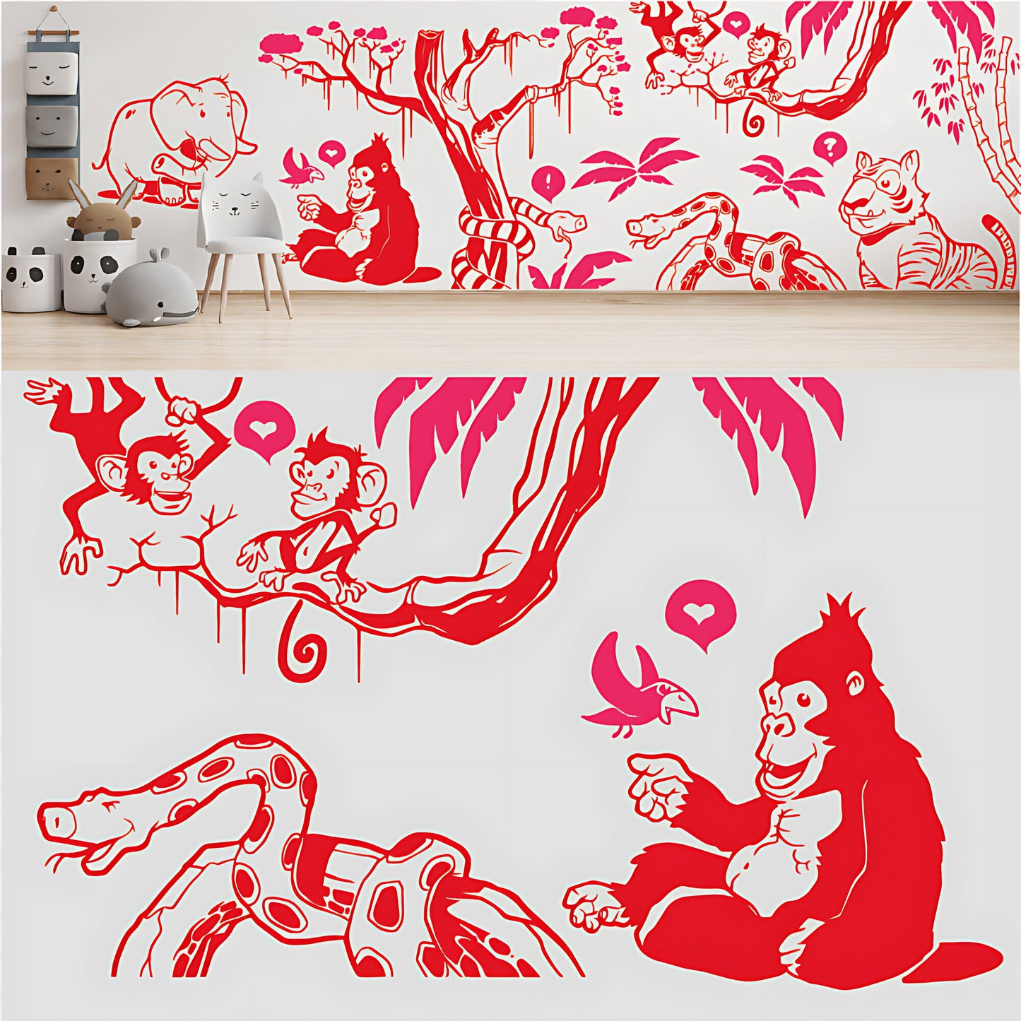 In the Jungle Complete Wall Mural - Nursery Sticker