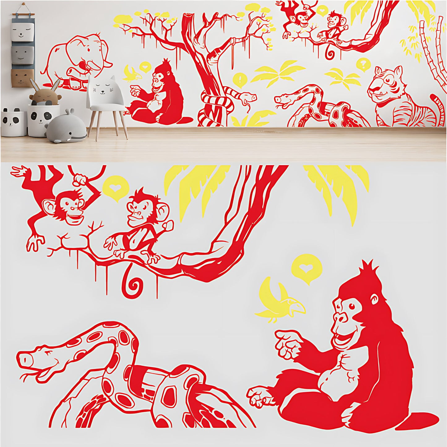 In the Jungle Complete Wall Mural - Nursery Sticker