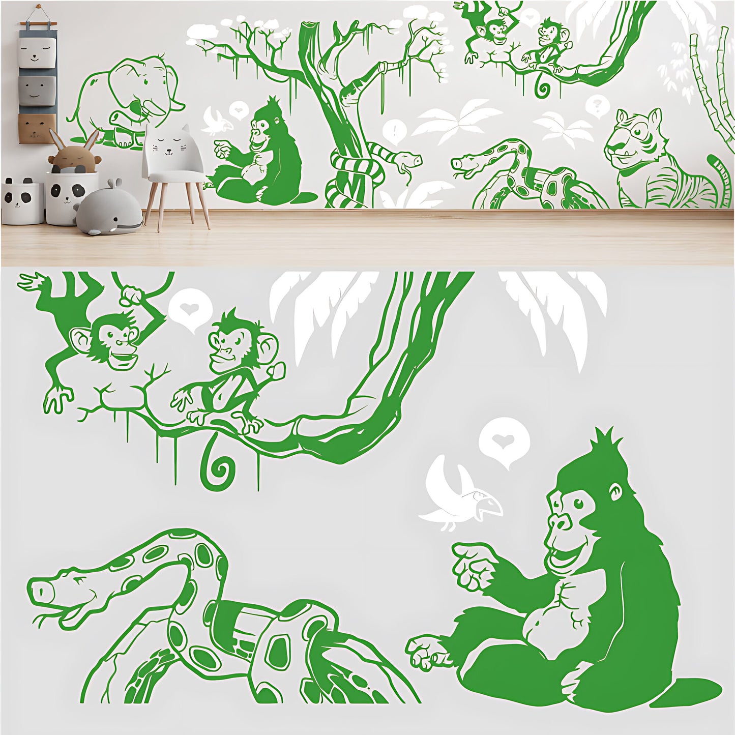 In the Jungle Complete Wall Mural - Nursery Sticker