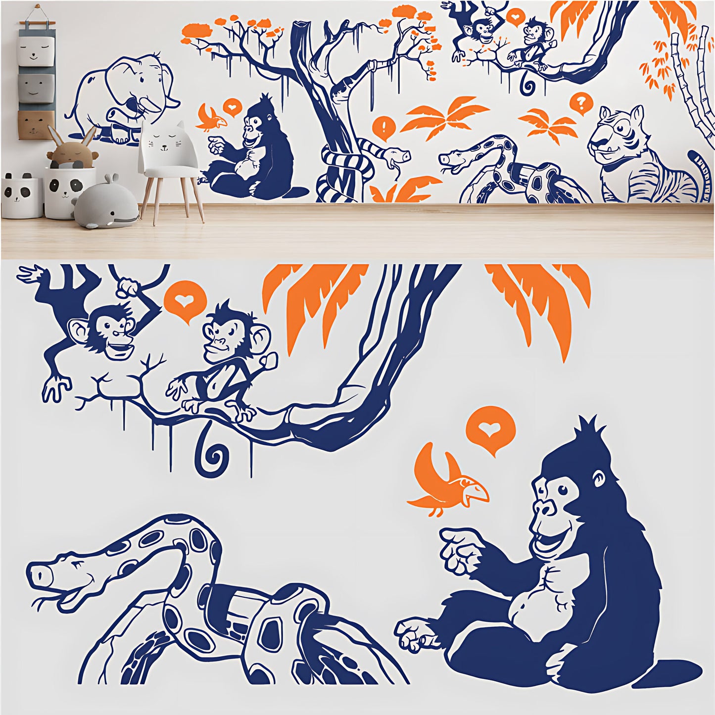 In the Jungle Complete Wall Mural - Nursery Sticker