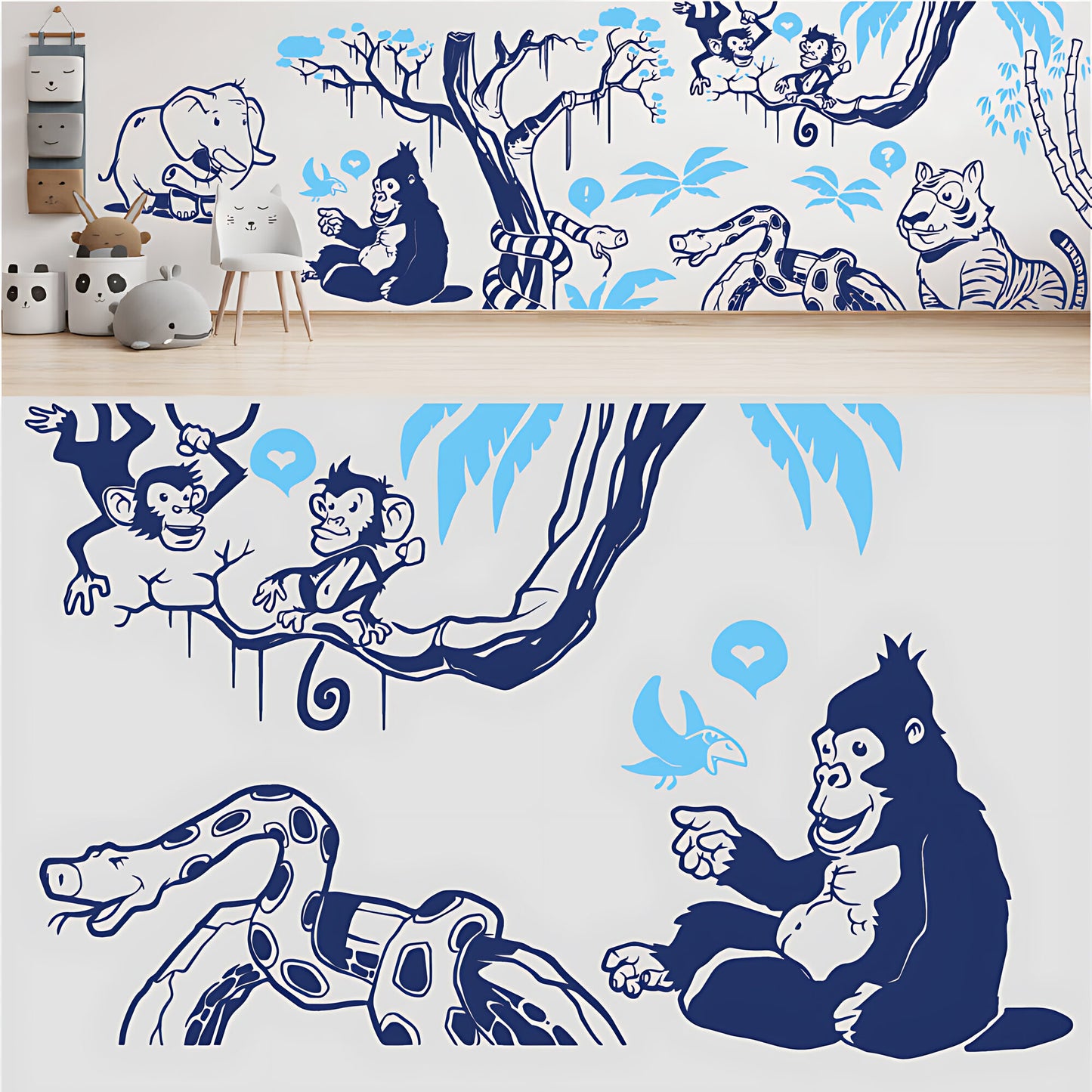 In the Jungle Complete Wall Mural - Nursery Sticker
