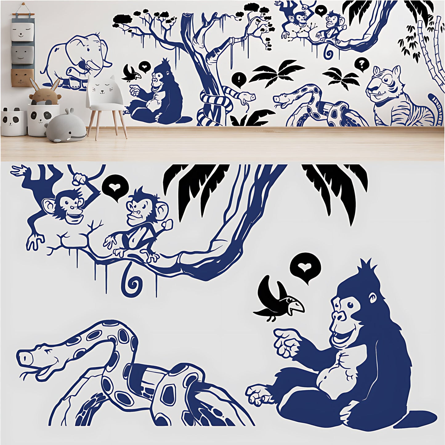 In the Jungle Complete Wall Mural - Nursery Sticker