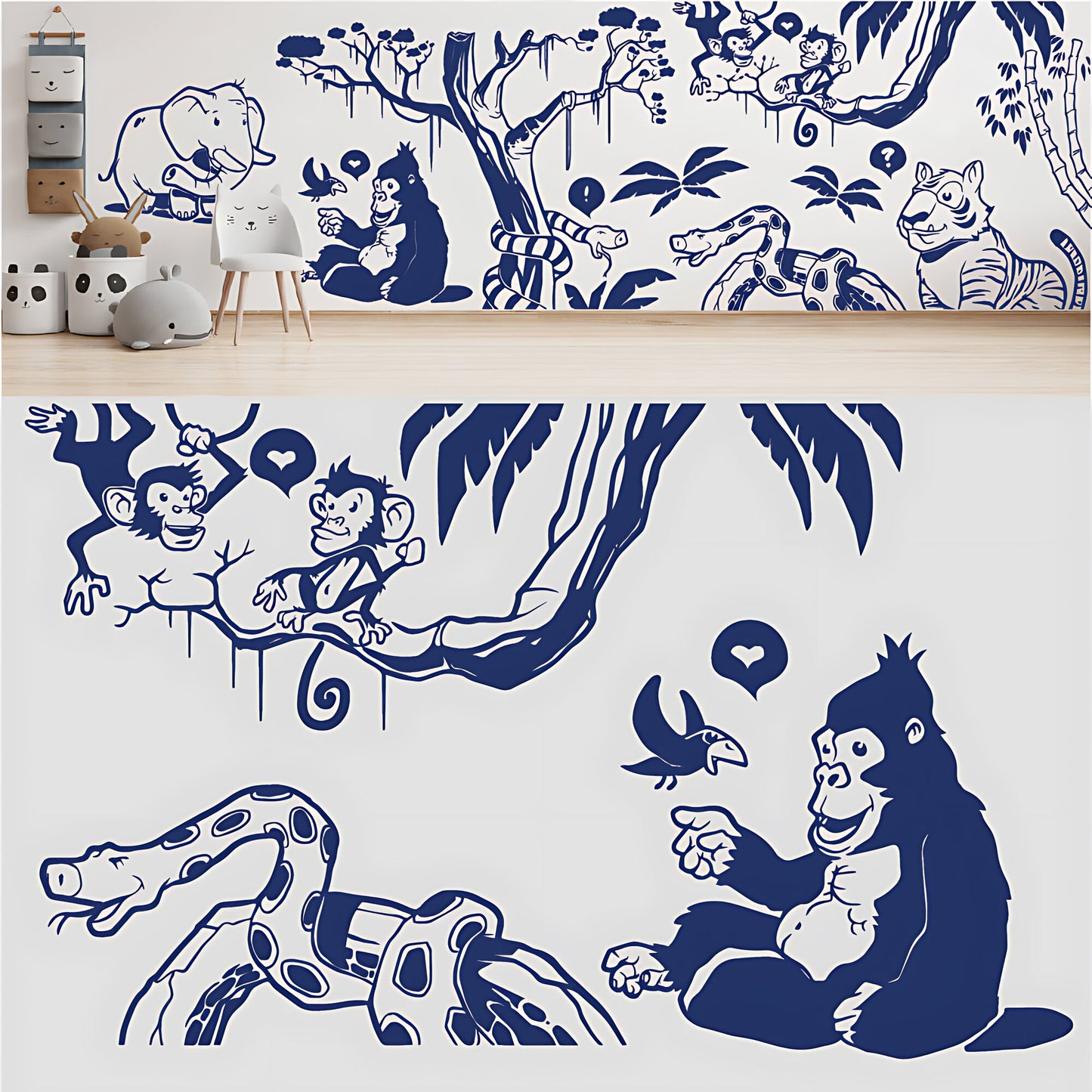 In the Jungle Complete Wall Mural - Nursery Sticker