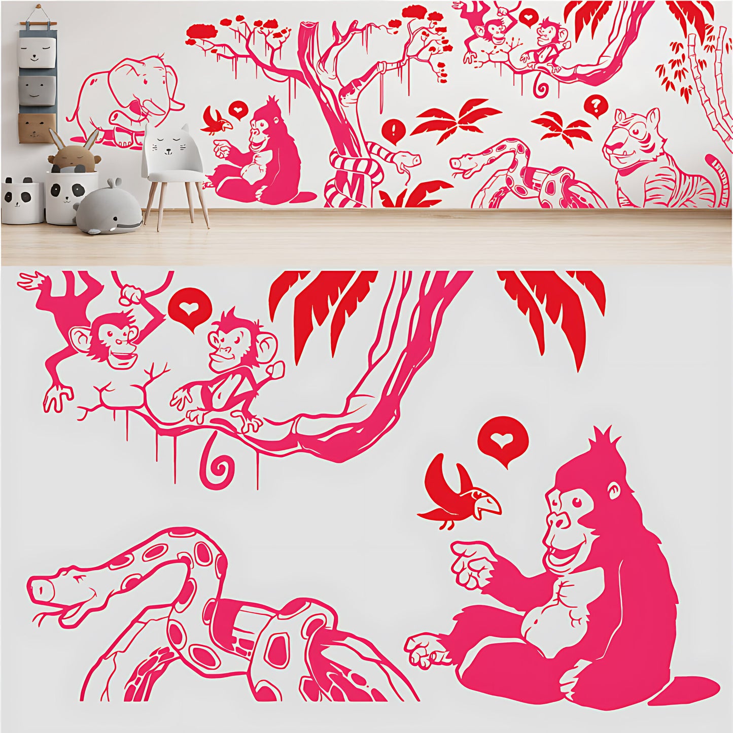 In the Jungle Complete Wall Mural - Nursery Sticker