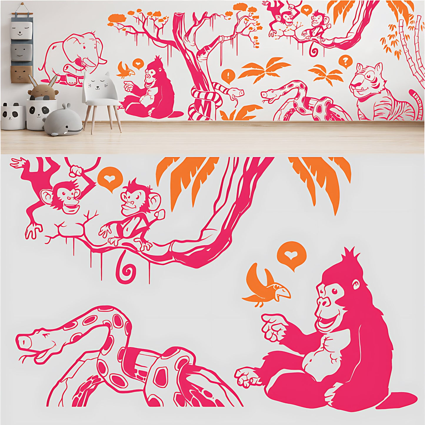 In the Jungle Complete Wall Mural - Nursery Sticker