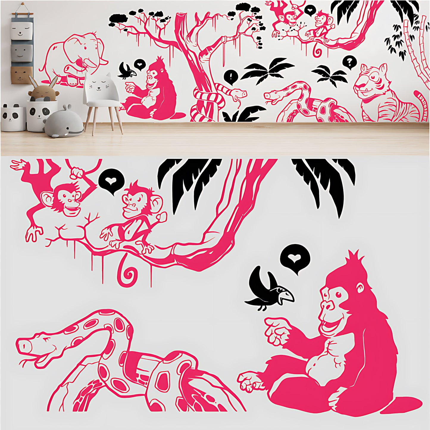 In the Jungle Complete Wall Mural - Nursery Sticker