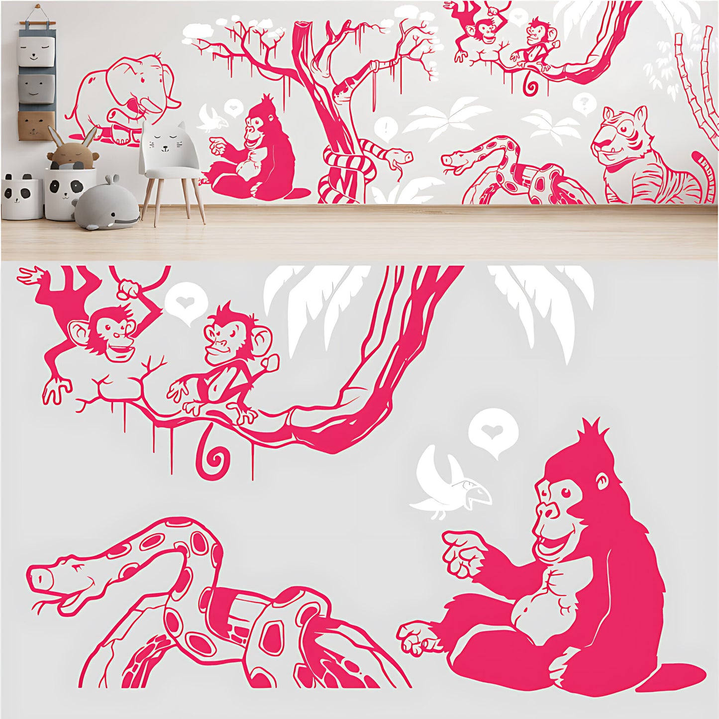 In the Jungle Complete Wall Mural - Nursery Sticker