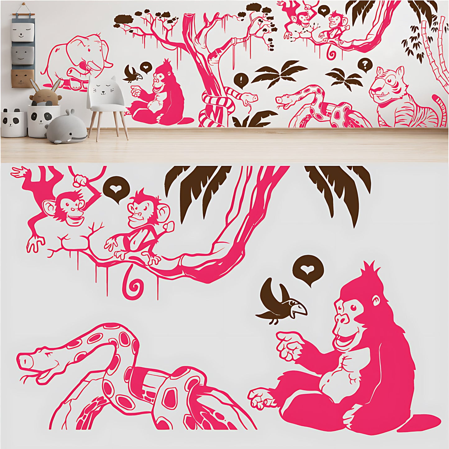 In the Jungle Complete Wall Mural - Nursery Sticker