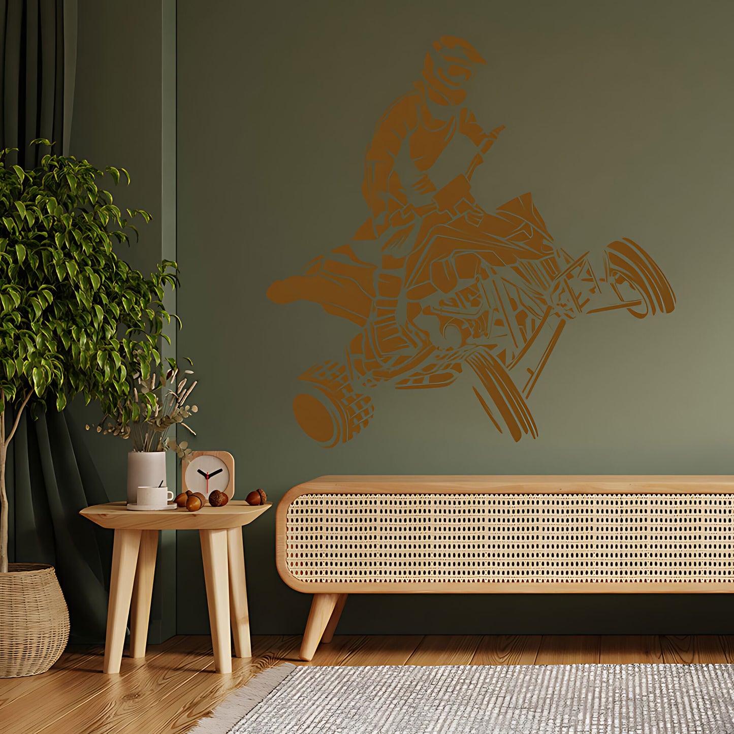 Quad Bike Wall Sticker - Dirt Motorbike Decal for Boys' Bedroom Decor