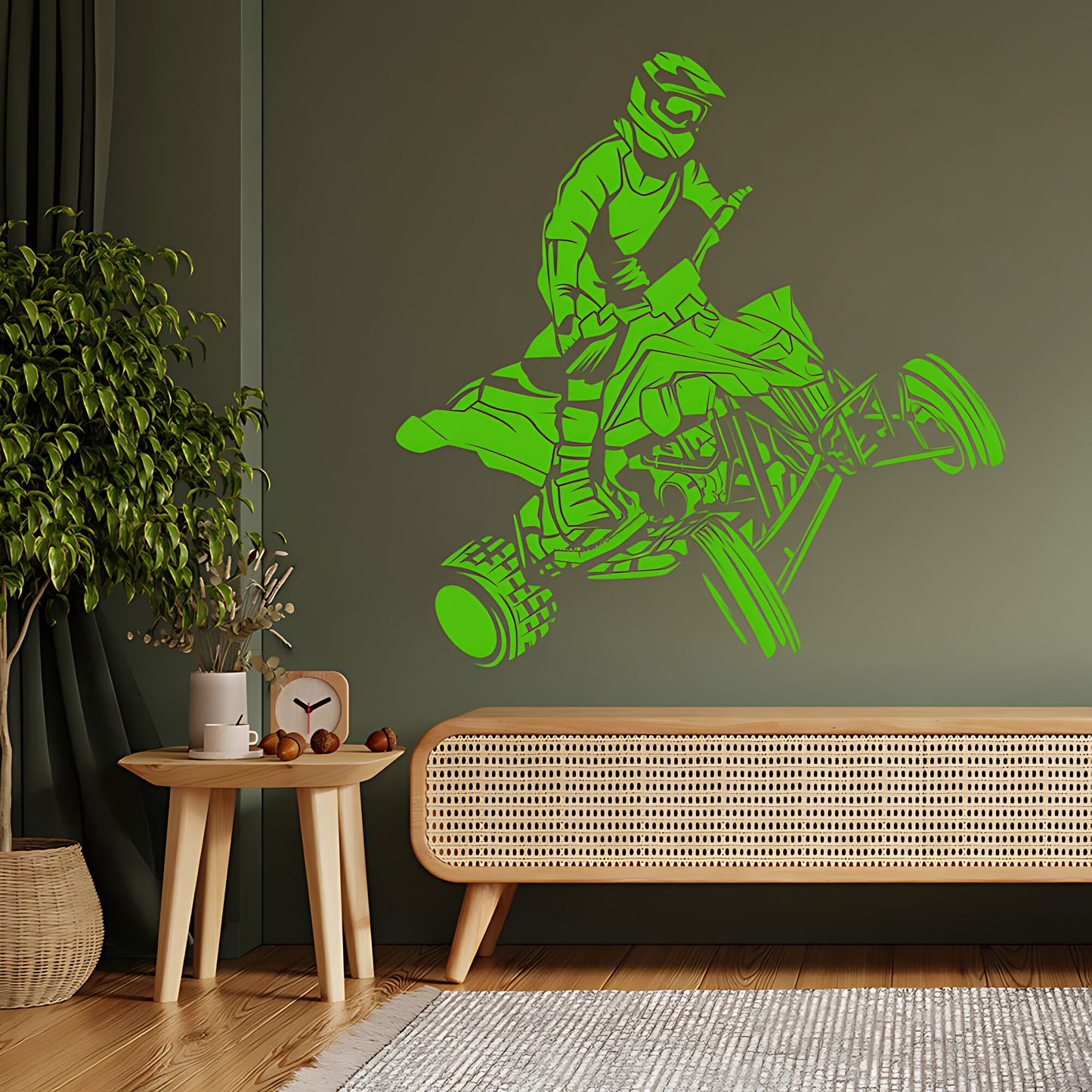 Quad Bike Wall Sticker - Dirt Motorbike Decal for Boys' Bedroom Decor