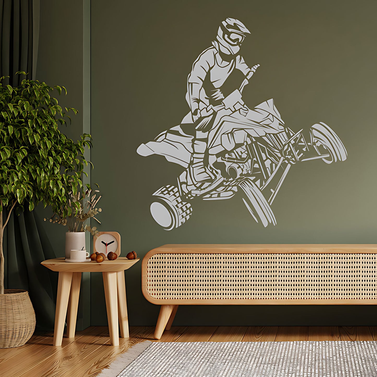 Quad Bike Wall Sticker - Dirt Motorbike Decal for Boys' Bedroom Decor