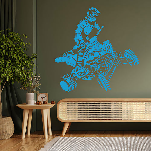 Quad Bike Wall Sticker - Dirt Motorbike Decal for Boys' Bedroom Decor