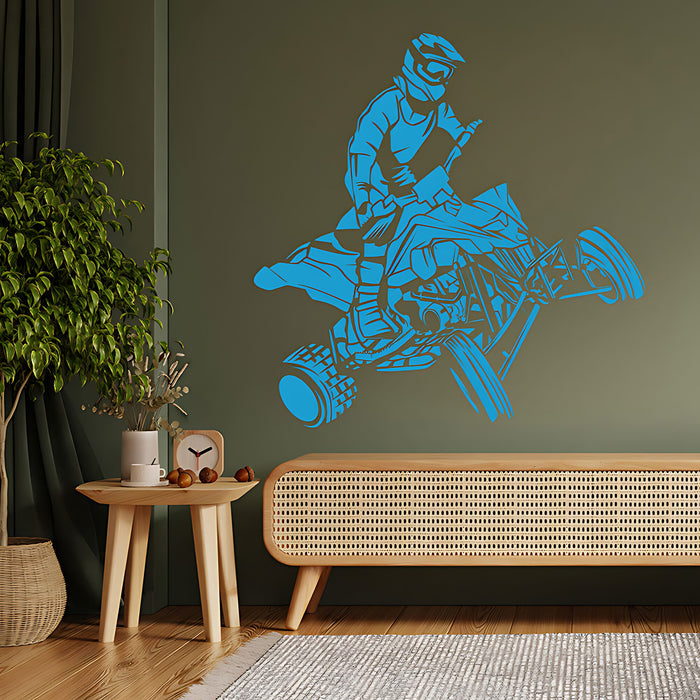 Quad Bike Wall Sticker - Dirt Motorbike Decal for Boys' Bedroom Decor