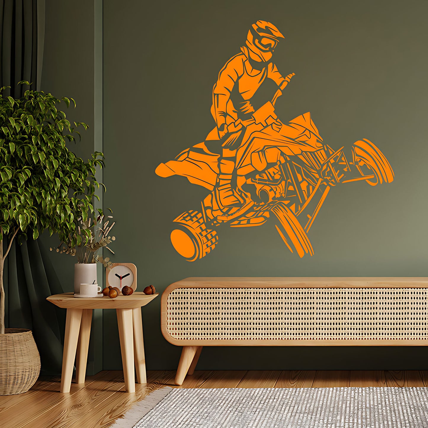 Quad Bike Wall Sticker - Dirt Motorbike Decal for Boys' Bedroom Decor