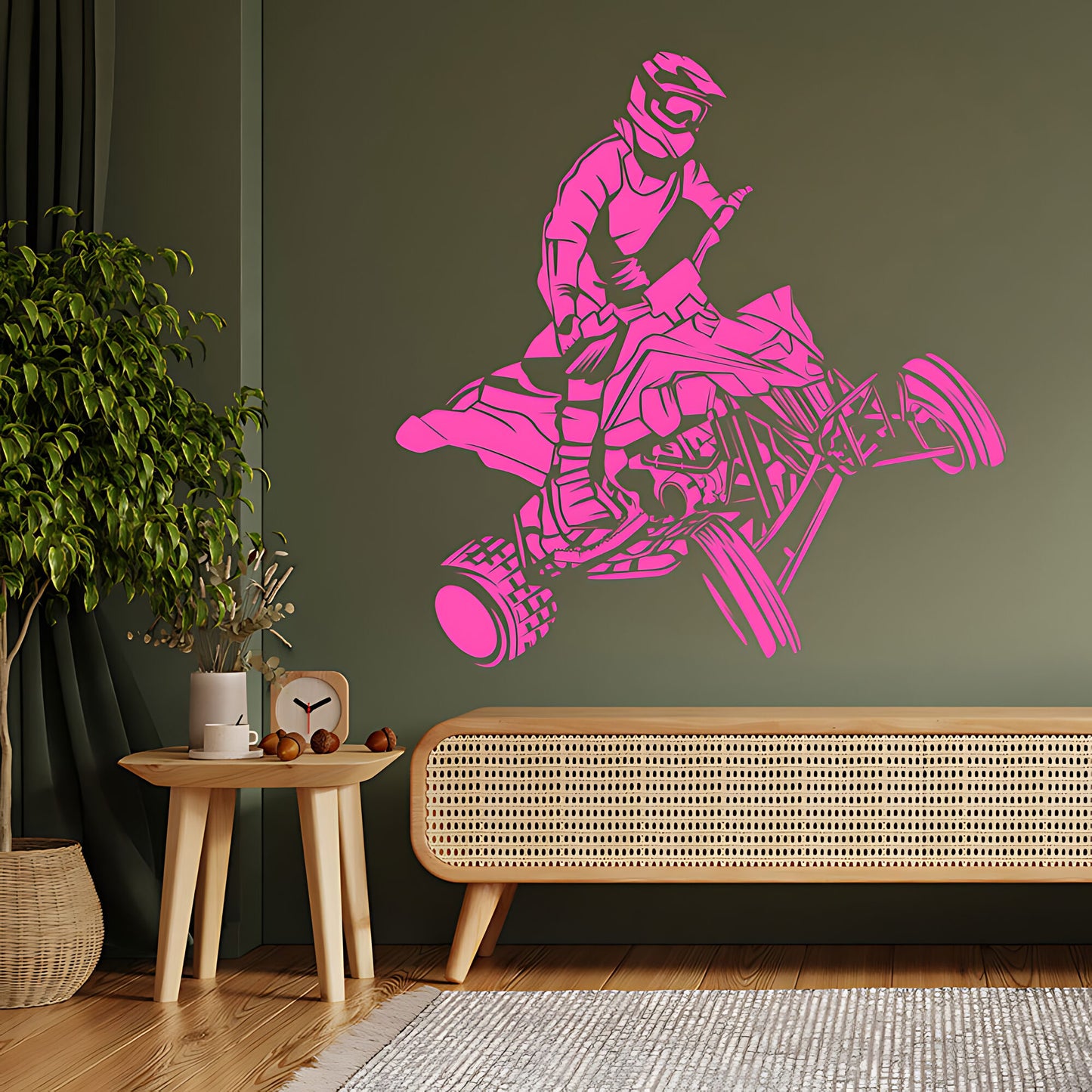 Quad Bike Wall Sticker - Dirt Motorbike Decal for Boys' Bedroom Decor