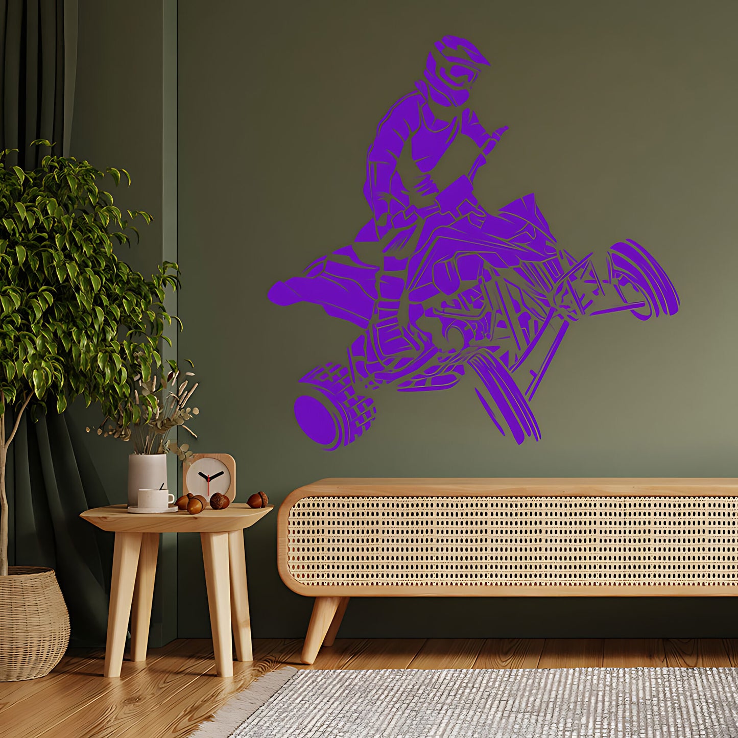Quad Bike Wall Sticker - Dirt Motorbike Decal for Boys' Bedroom Decor