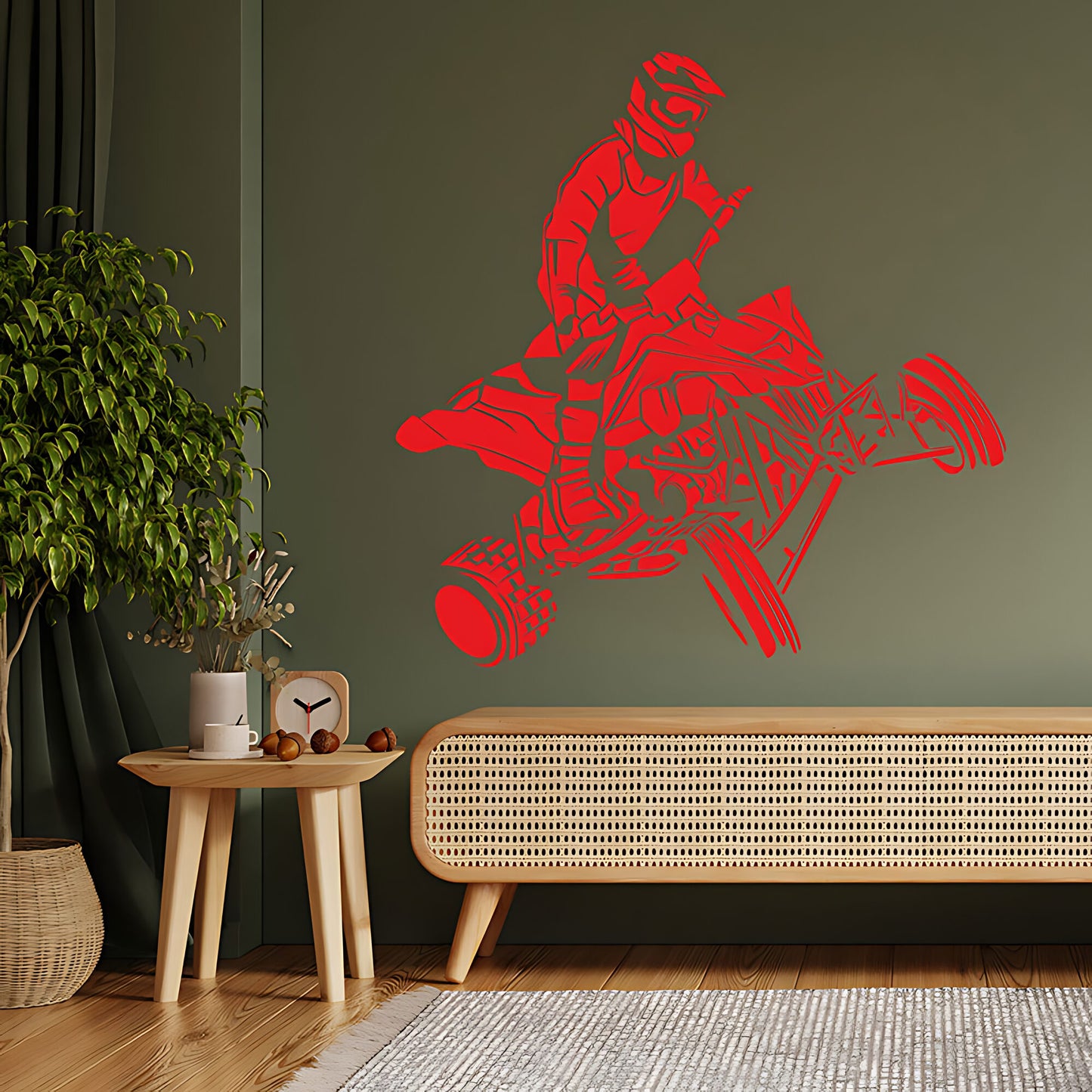 Quad Bike Wall Sticker - Dirt Motorbike Decal for Boys' Bedroom Decor