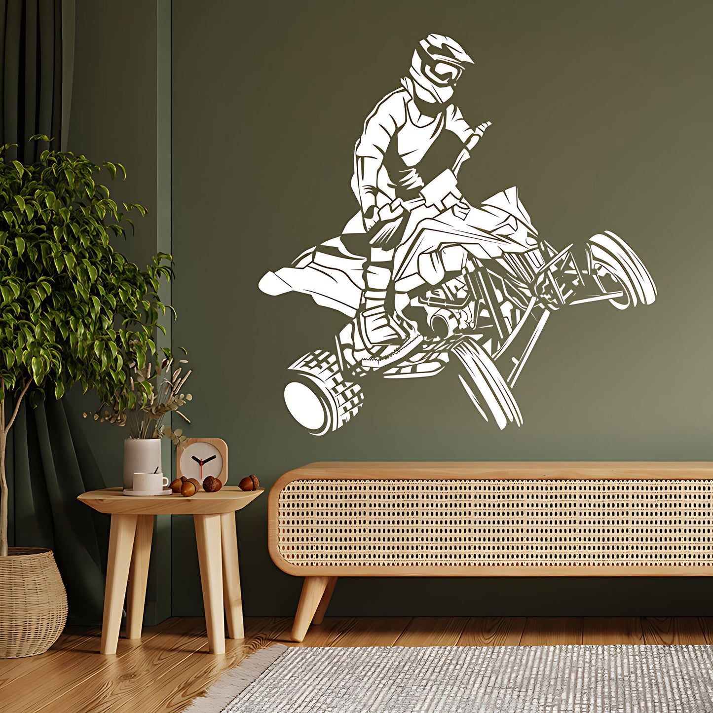 Quad Bike Wall Sticker - Dirt Motorbike Decal for Boys' Bedroom Decor