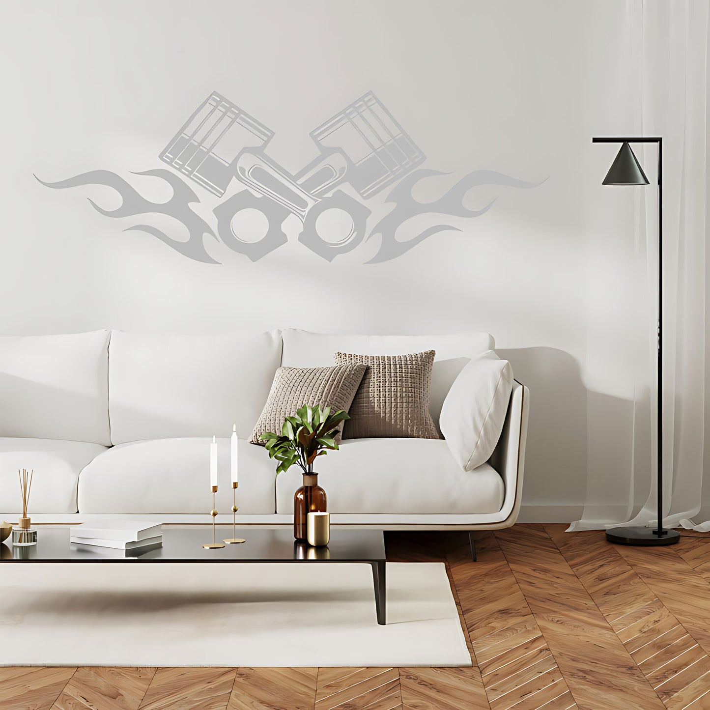 Piston Motocross Motorbike Wall Sticker