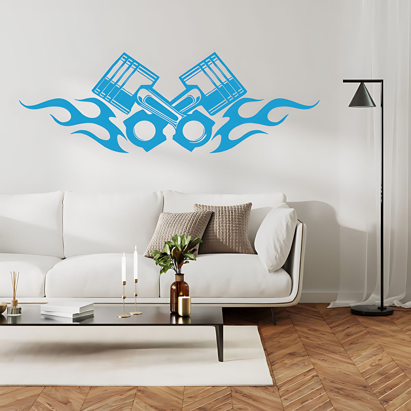 Piston Motocross Motorbike Wall Sticker