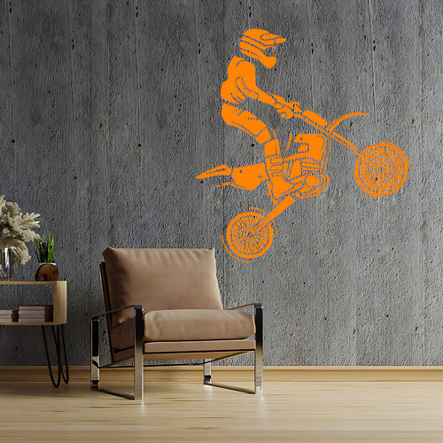 Motocross Wall Sticker - Dirt Motorbike Decal for Boys' Room Decor