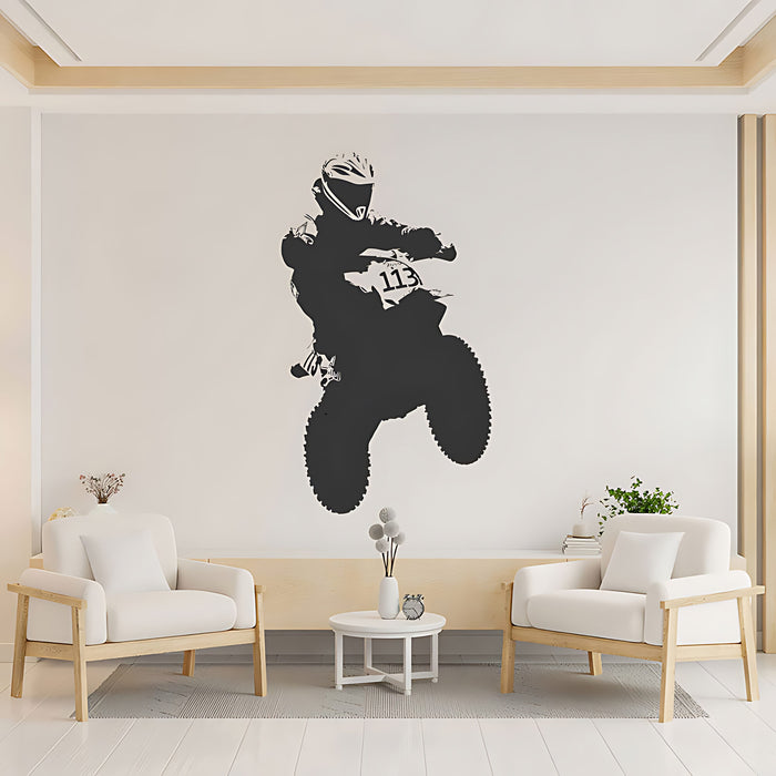 Motocross Dirt Motorbike Wall Sticker - Vinyl Art for Boys Room