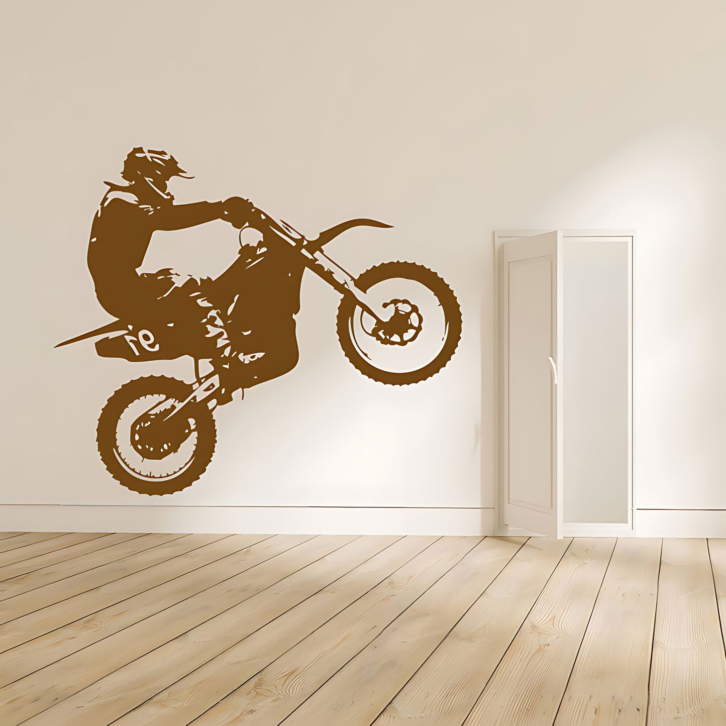 Motocross Dirt Motorbike Wall Decal for Boys' Bedroom Decor