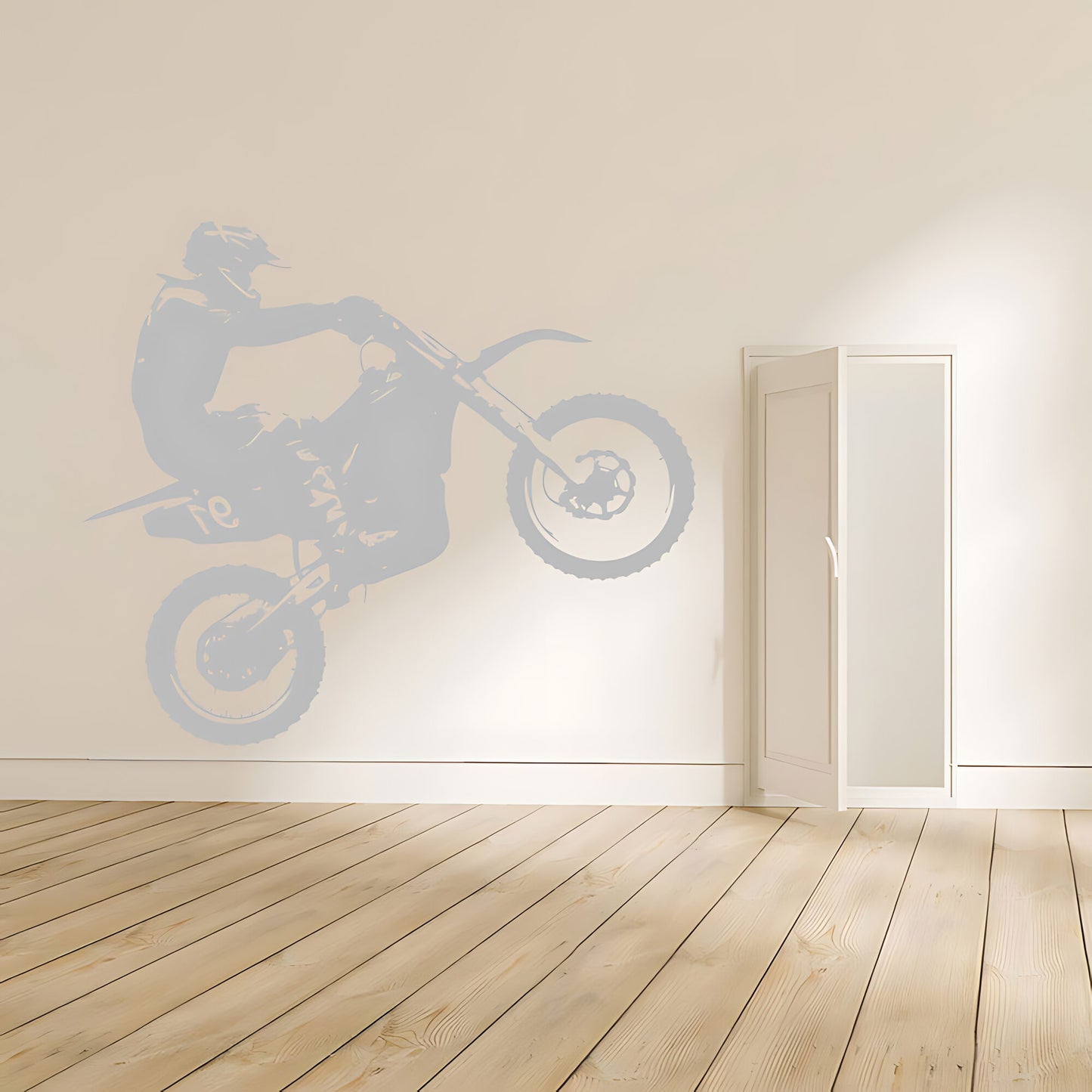 Motocross Dirt Motorbike Wall Decal for Boys' Bedroom Decor