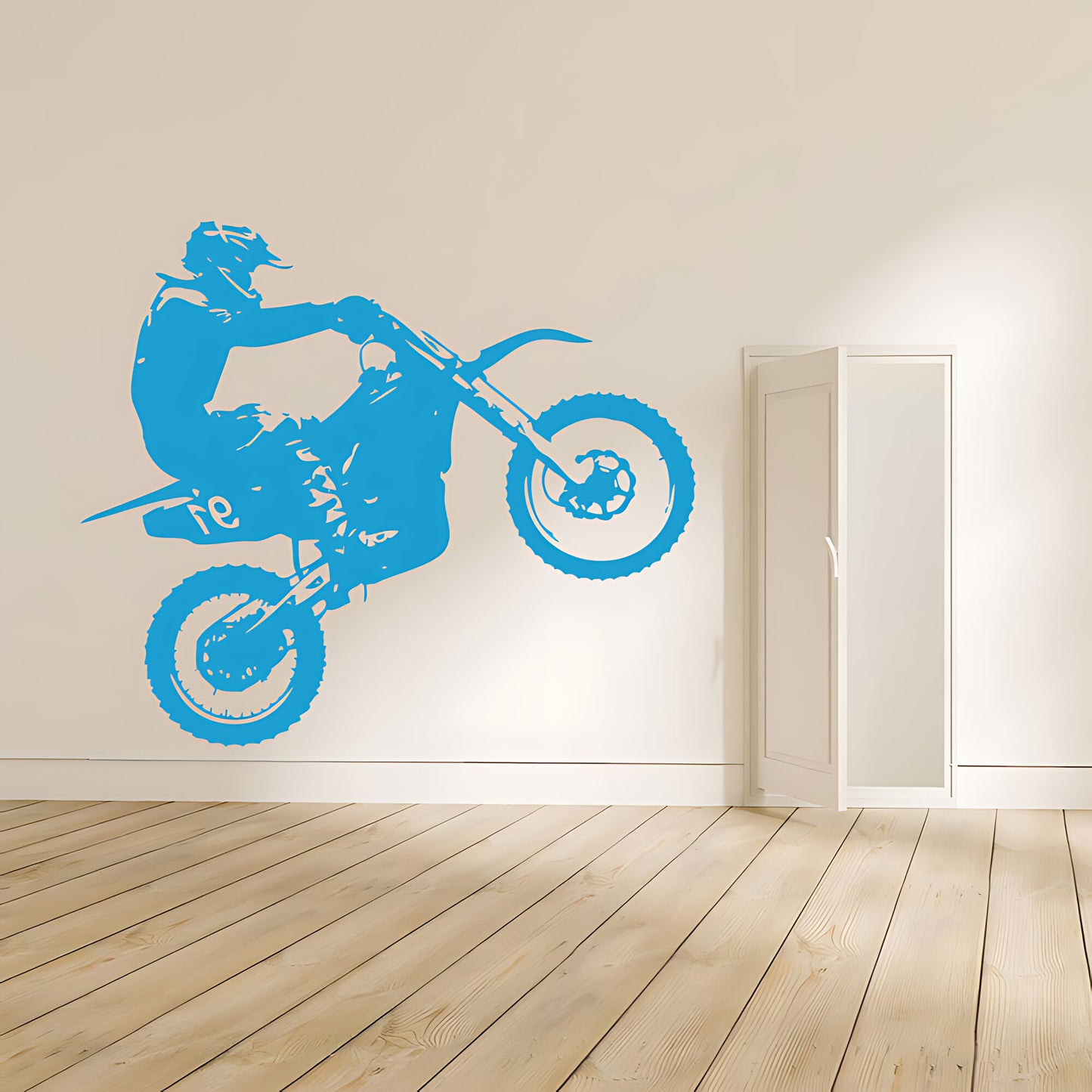 Motocross Dirt Motorbike Wall Decal for Boys' Bedroom Decor