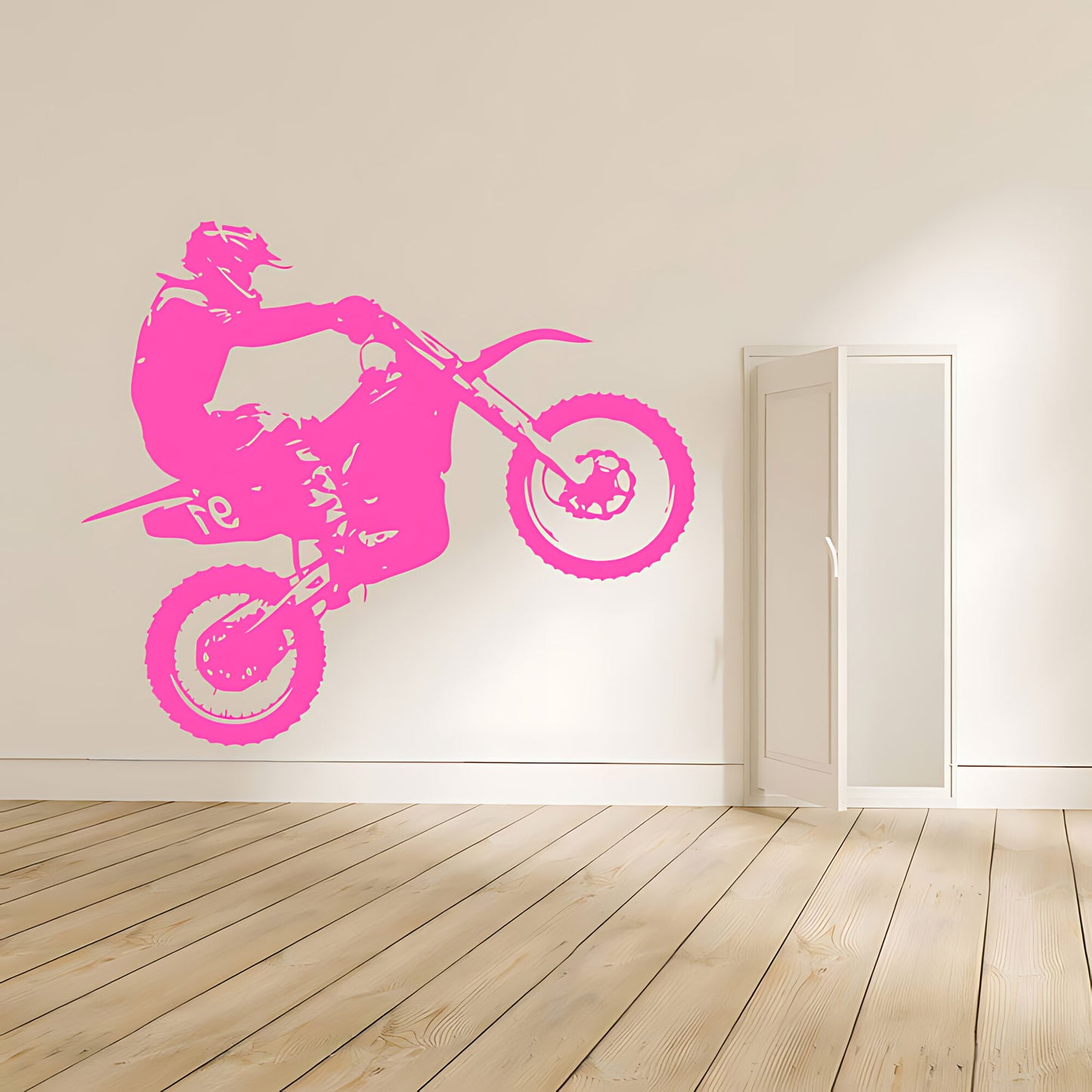 Motocross Dirt Motorbike Wall Decal for Boys' Bedroom Decor