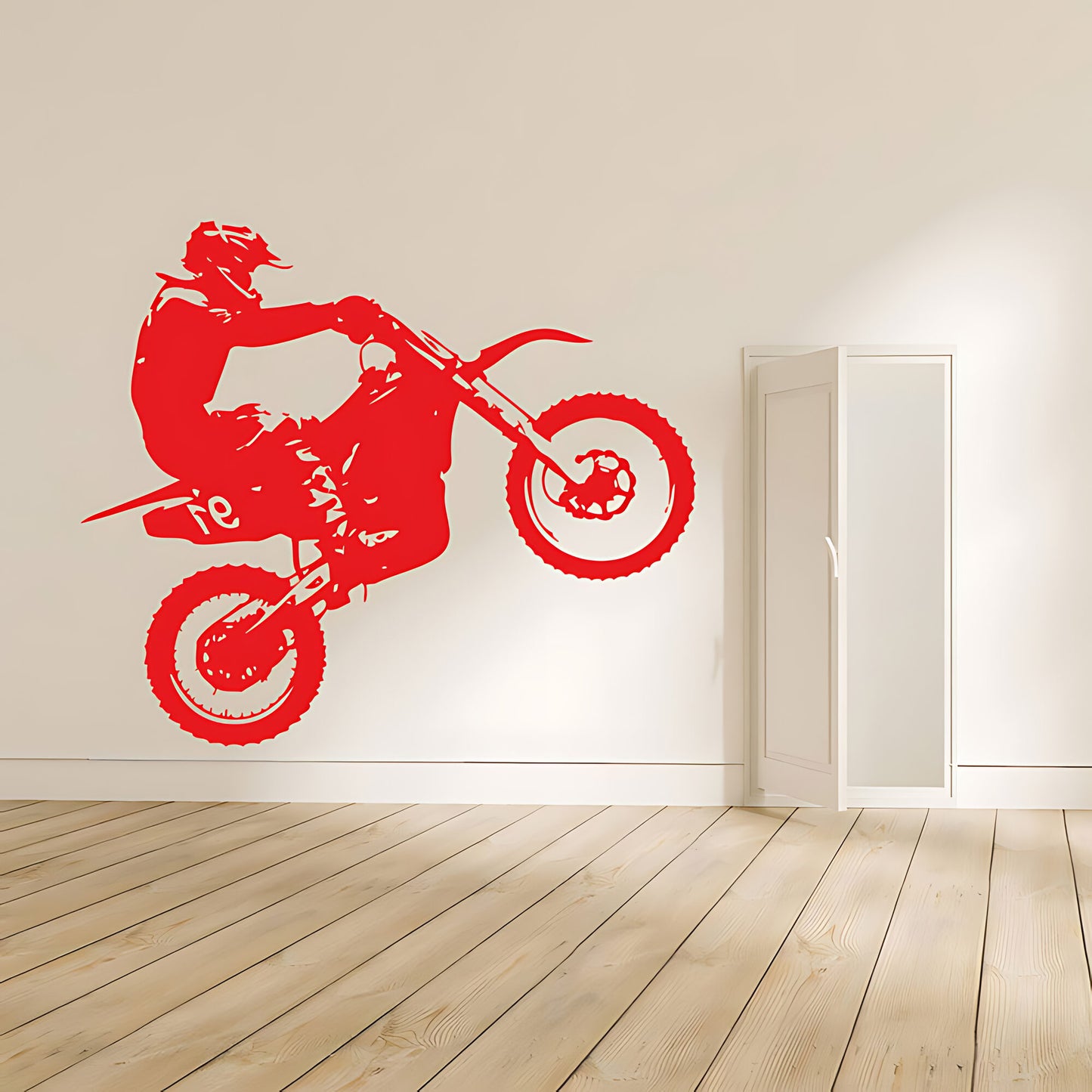 Motocross Dirt Motorbike Wall Decal for Boys' Bedroom Decor