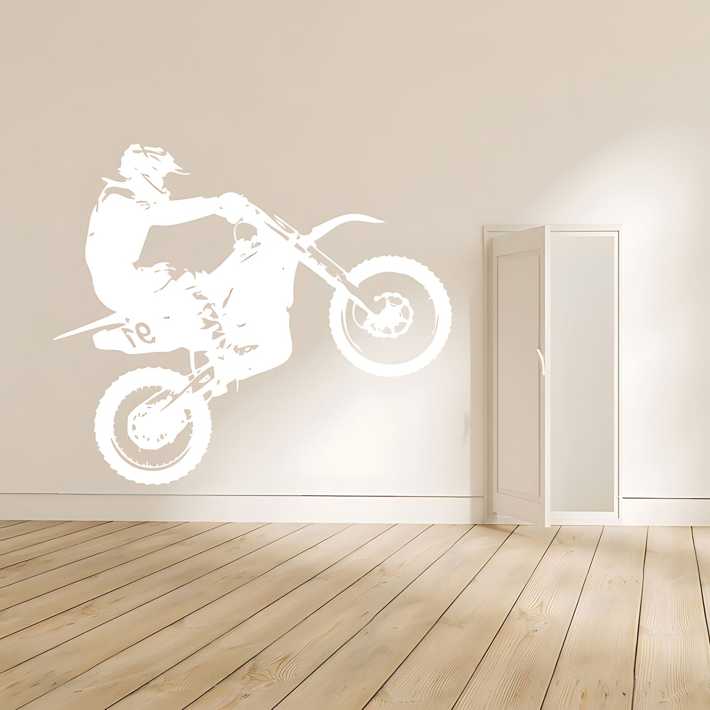 Motocross Dirt Motorbike Wall Decal for Boys' Bedroom Decor